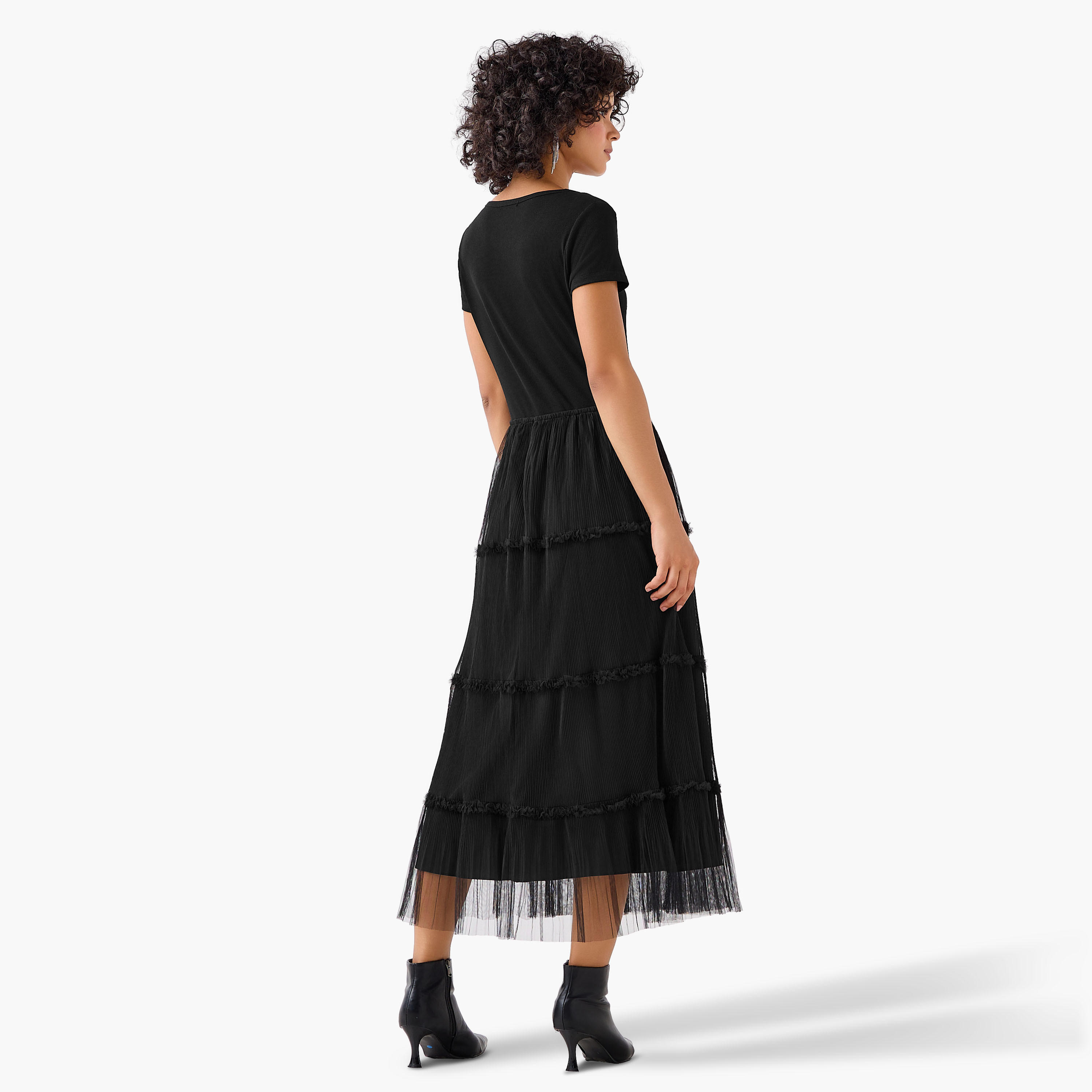 2Xtremz A-line Midi Dress with Ruffle Trim-women-clothing-dresses-image-3