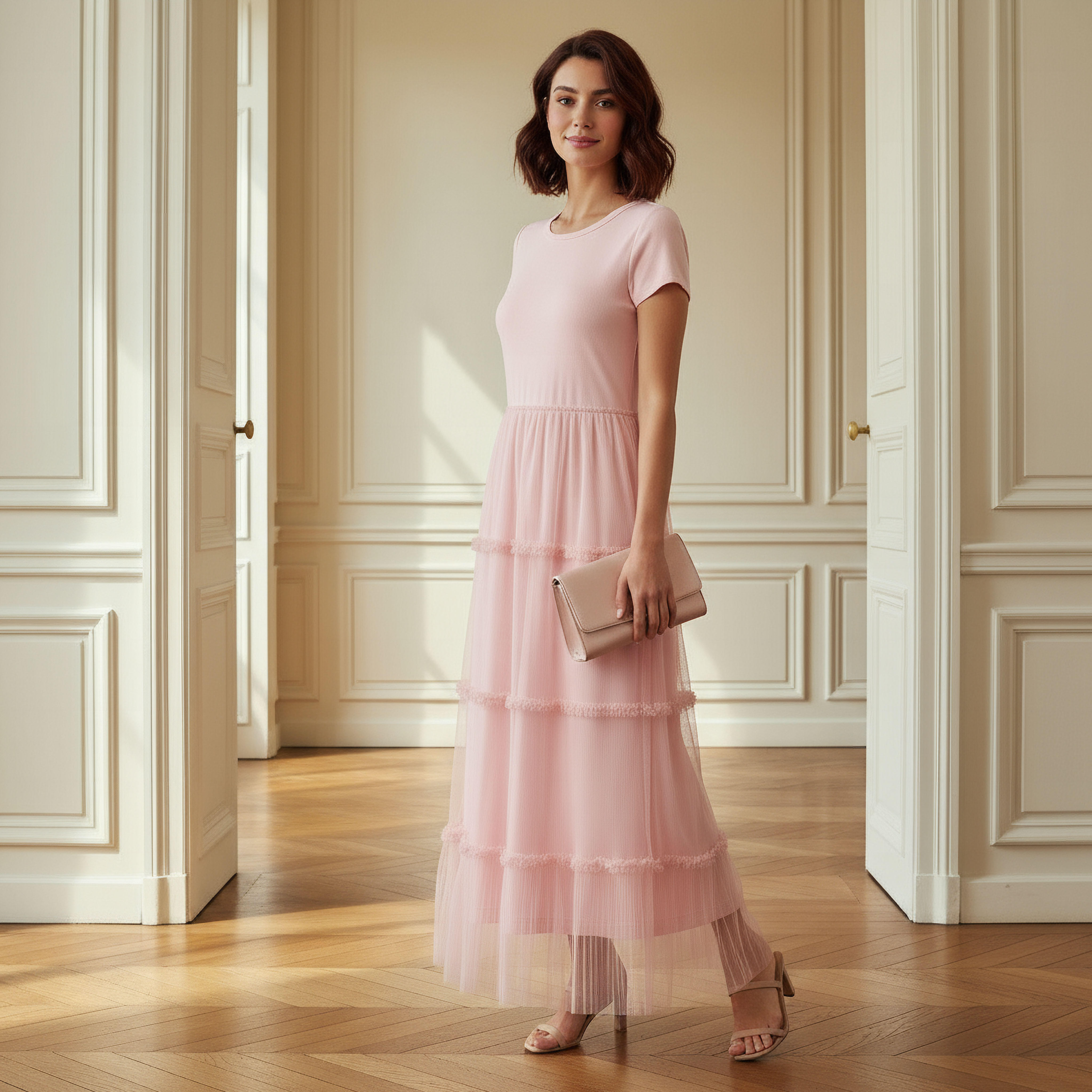 2Xtremz A-line Midi Dress with Ruffle Trim-women-clothing-dresses-image-2