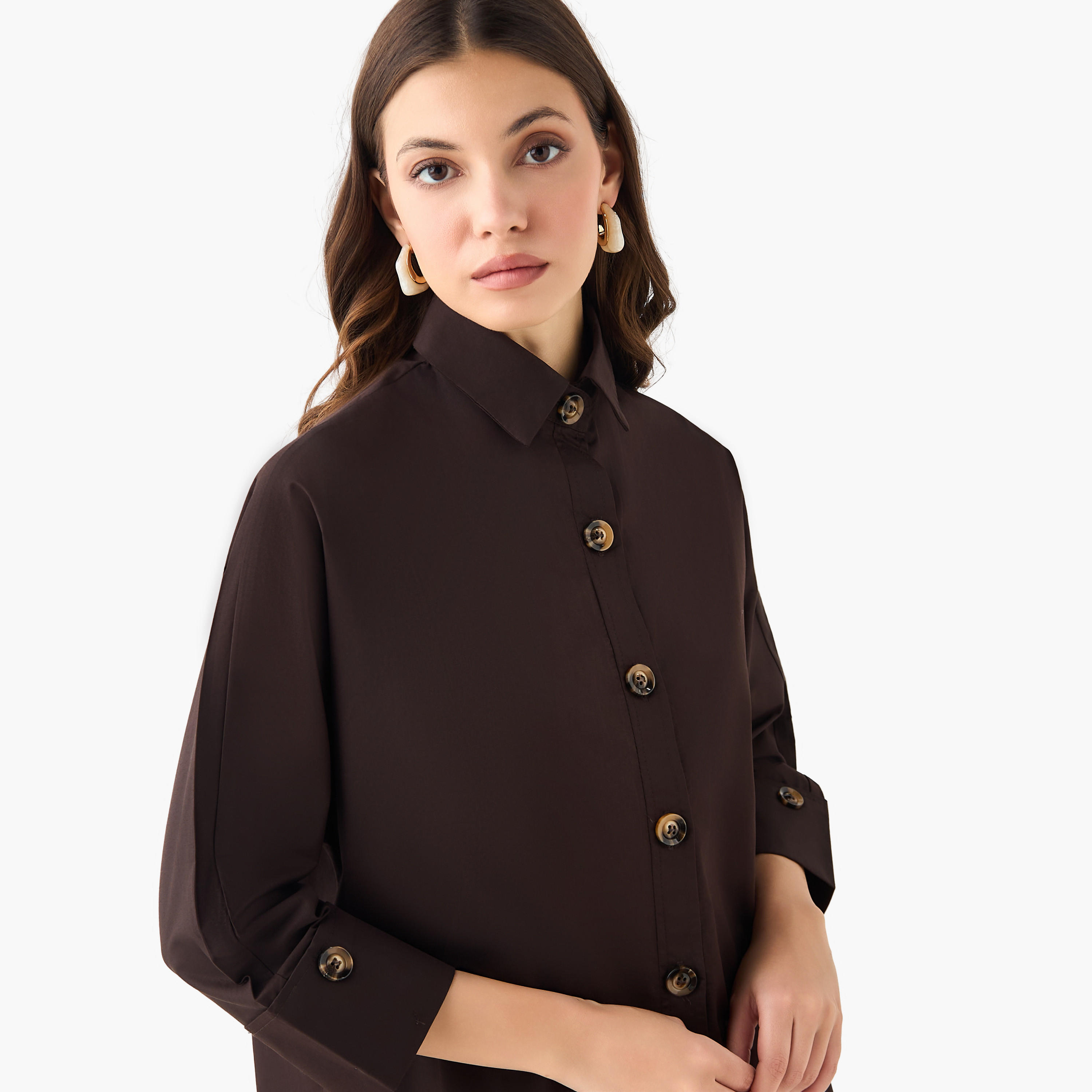 2Xtremz Cotton Oversized Shirt 3/4 Sleeves-women-clothing-shirtsandblouses-shirts-image-4