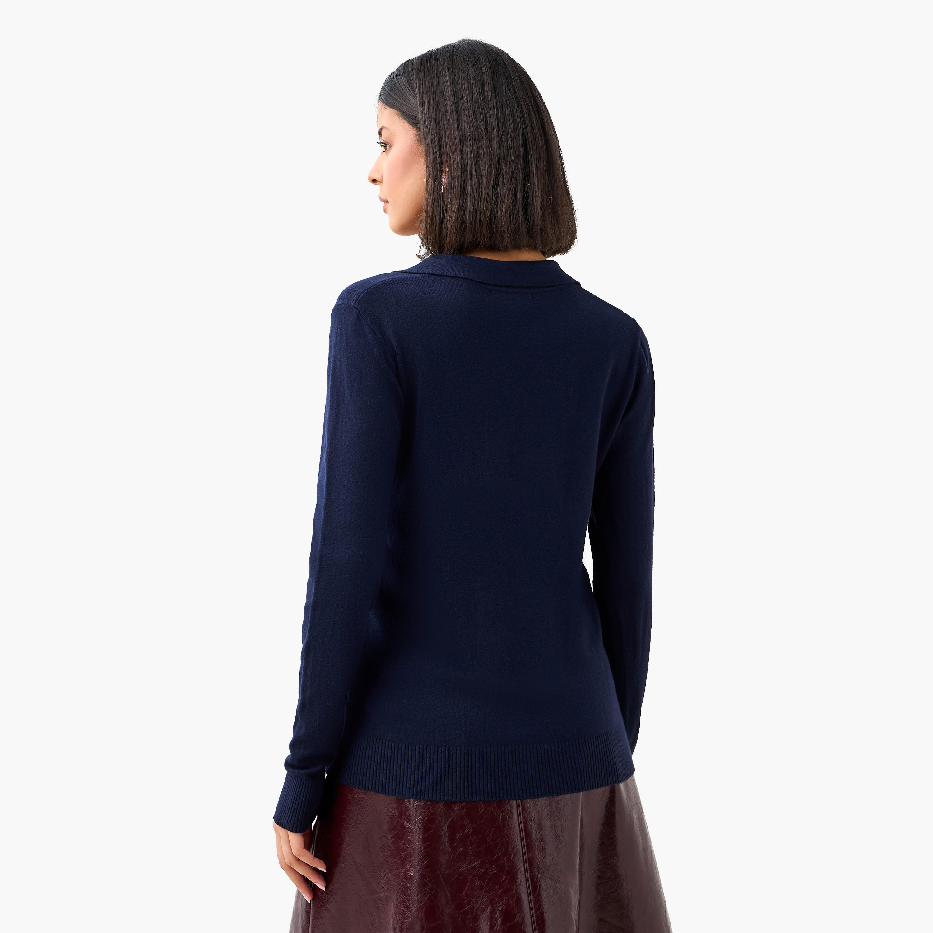 كنزة تريكو بقصّة عادية وياقة كلاسيكية من تو إكستريمز-women-clothing-cardigansandjumpers-jumpers-image-5