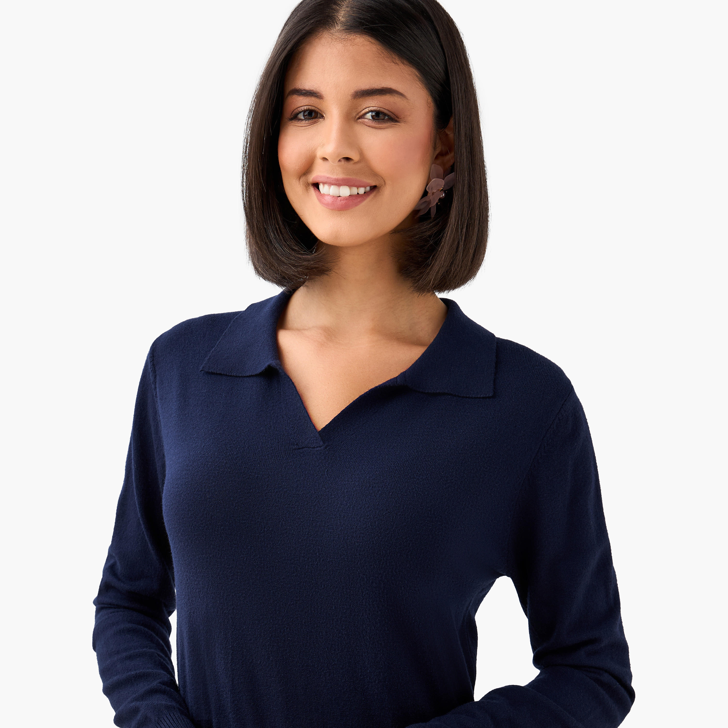كنزة تريكو بقصّة عادية وياقة كلاسيكية من تو إكستريمز-women-clothing-cardigansandjumpers-jumpers-image-6