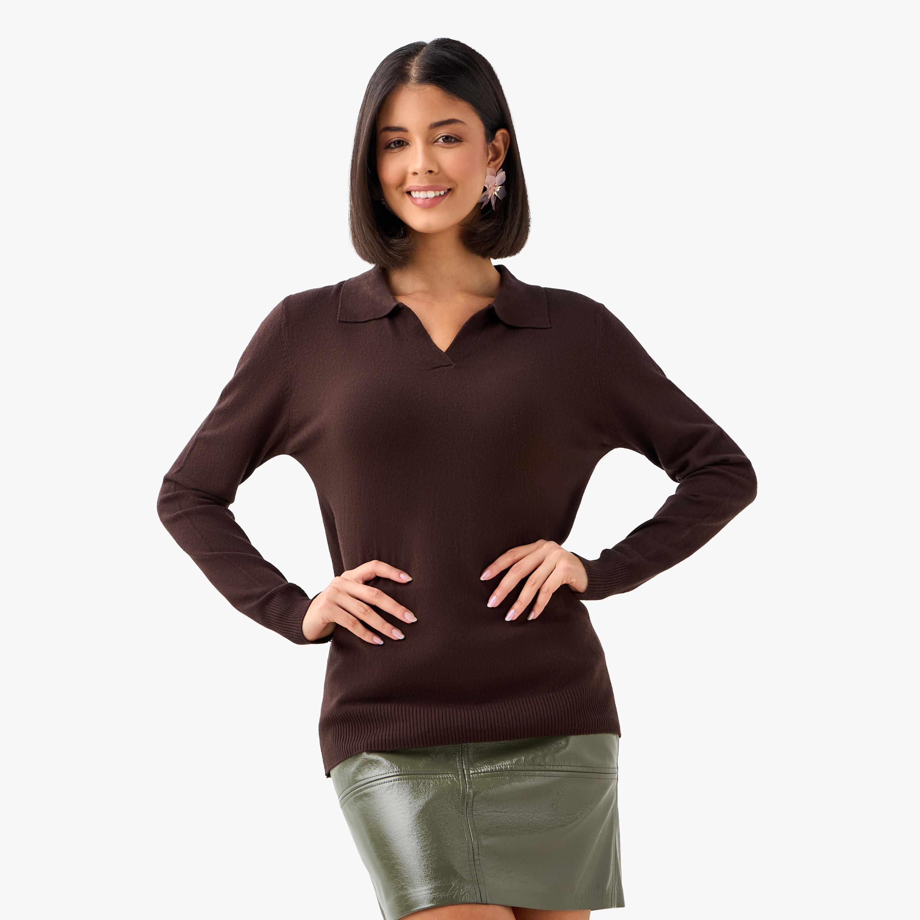كنزة تريكو بقصّة عادية وياقة كلاسيكية من تو إكستريمز-women-clothing-cardigansandjumpers-jumpers-image-5