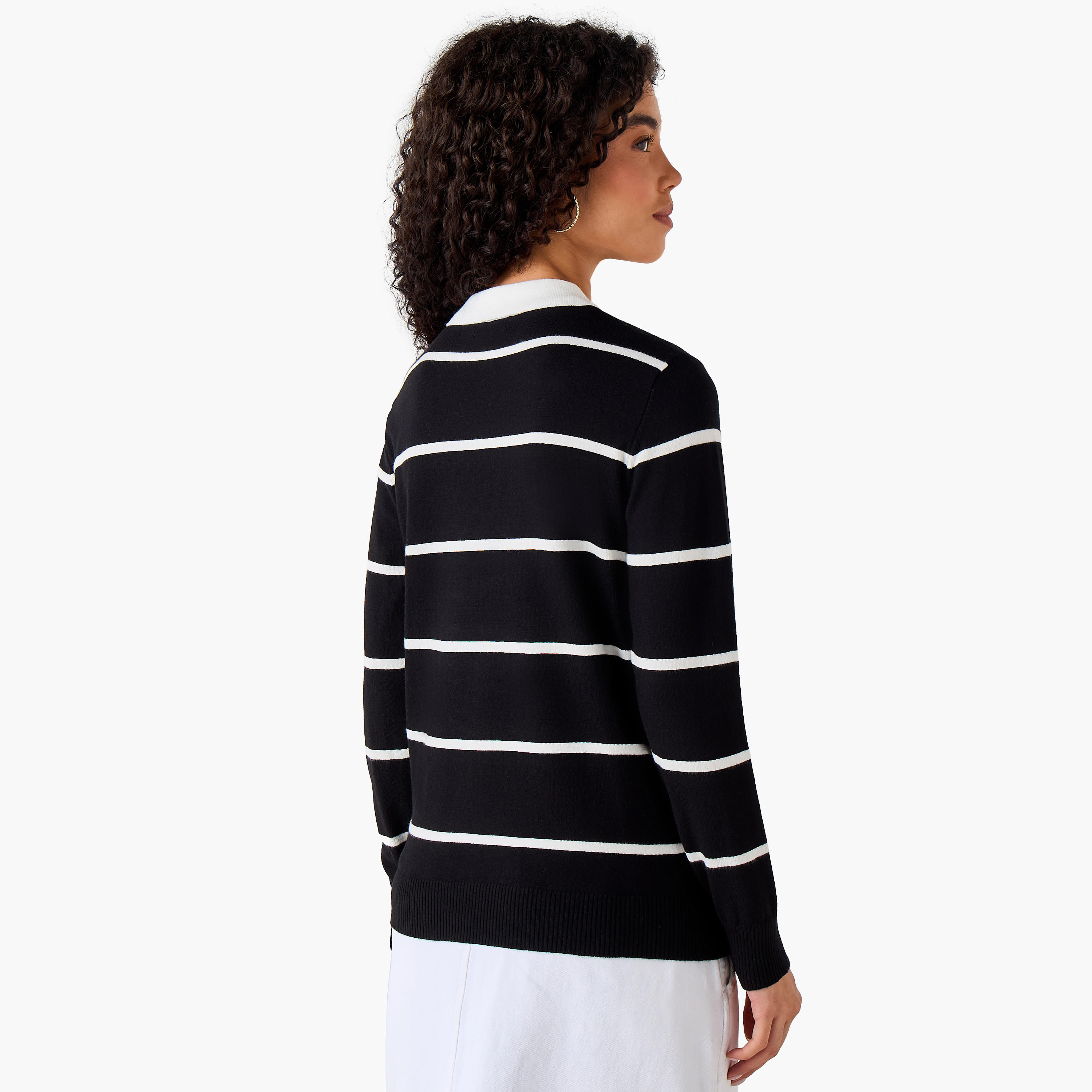 2Xtremz Regular Fit Striped Collared Tricot Sweater-women-clothing-cardigansandjumpers-jumpers-image-4