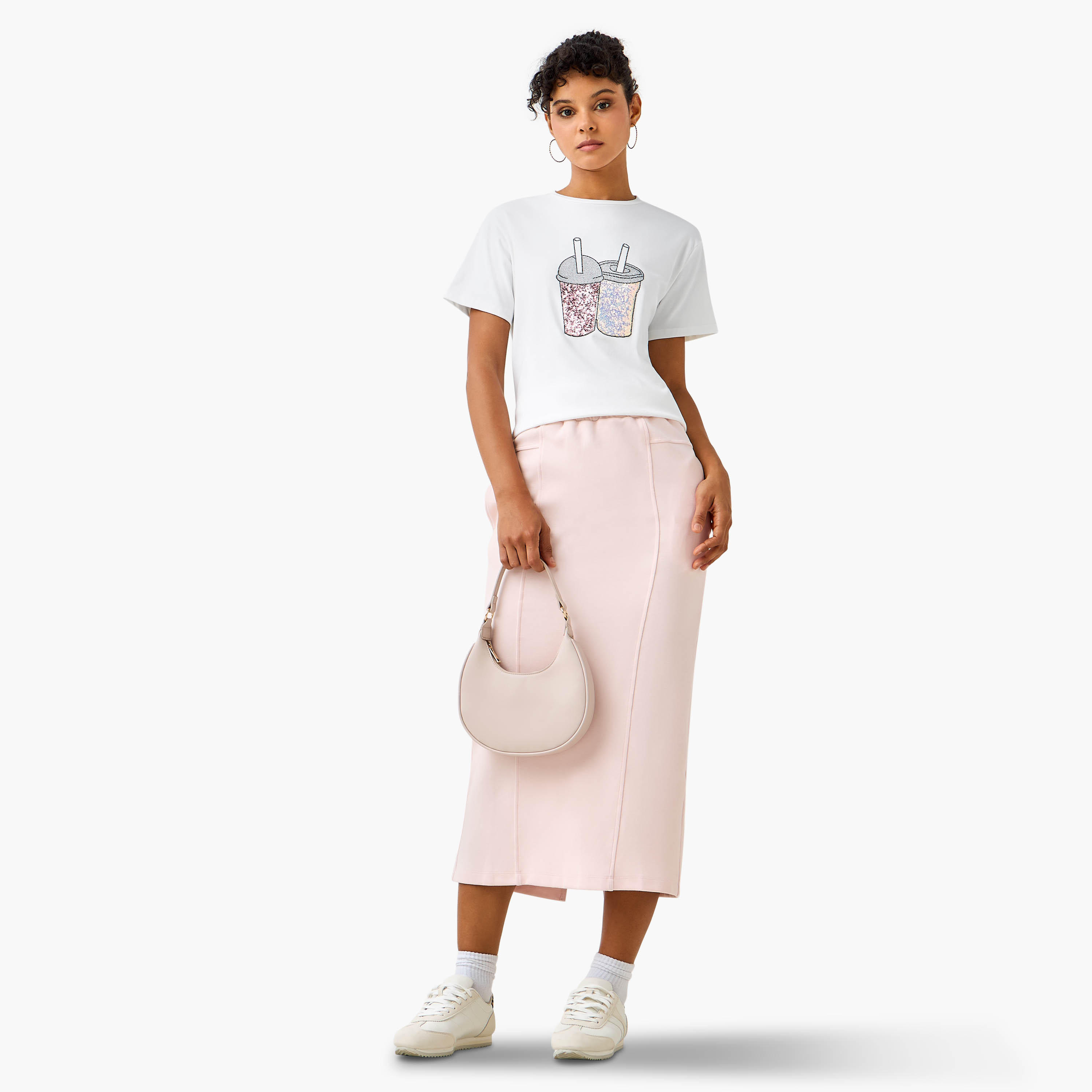 تيشيرت قطن بتفاصيل مزينة من تو إكستريمز-women-clothing-tshirts-image-3