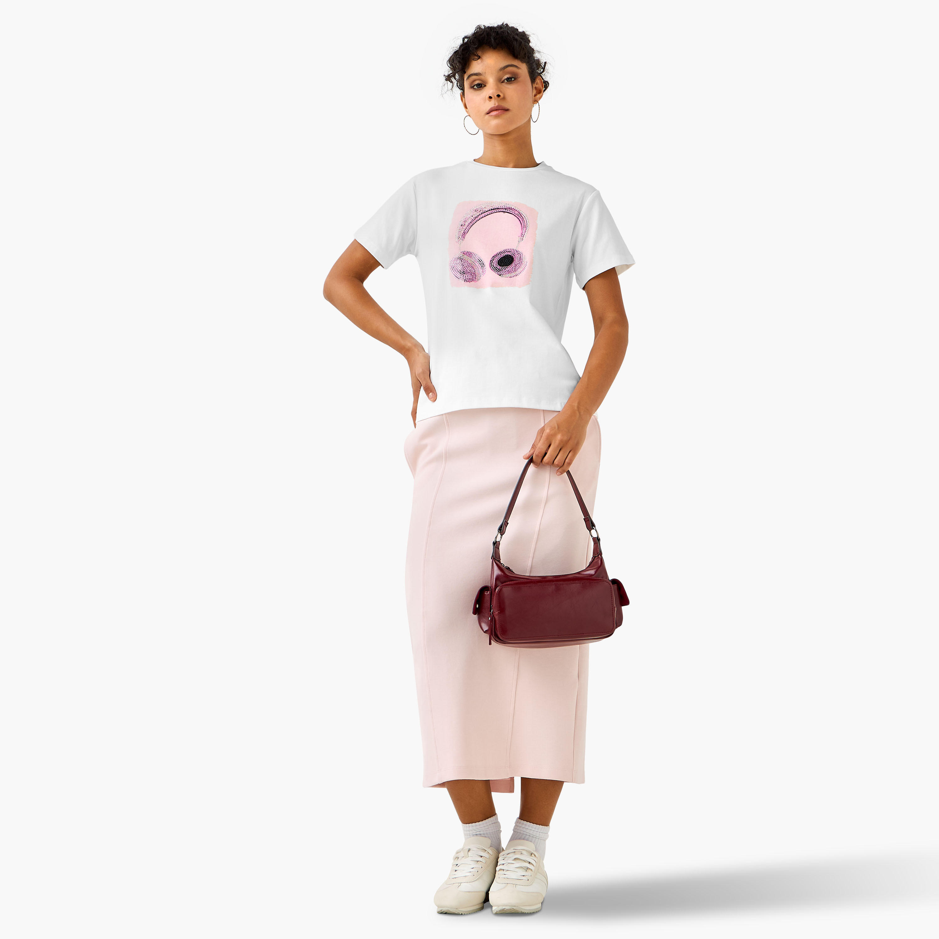 2Xtremz Cotton T-shirt with Embellished Detail-women-clothing-tshirts-image-3
