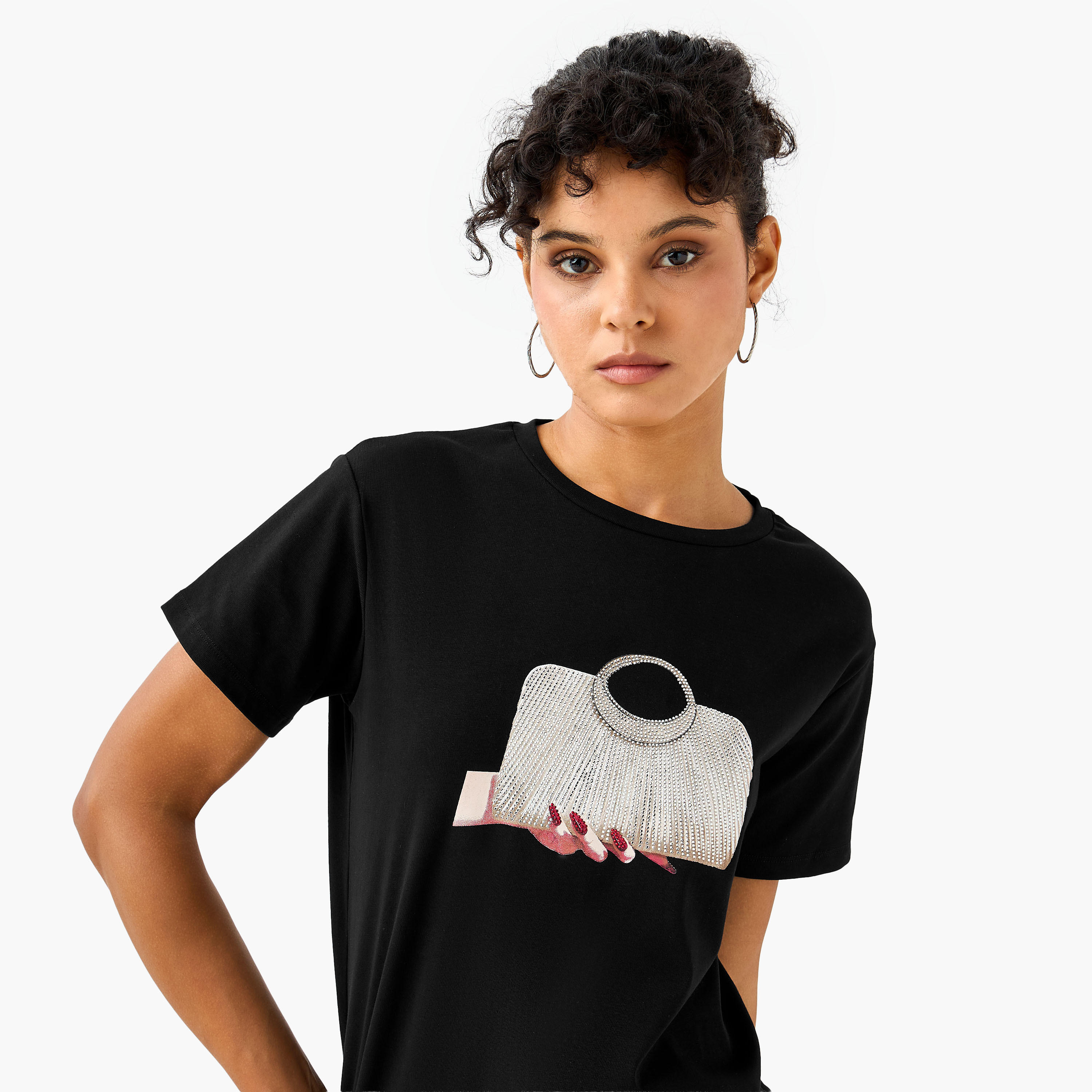 2Xtremz Cotton T-shirt with Embellished Detail-women-clothing-tshirts-image-7