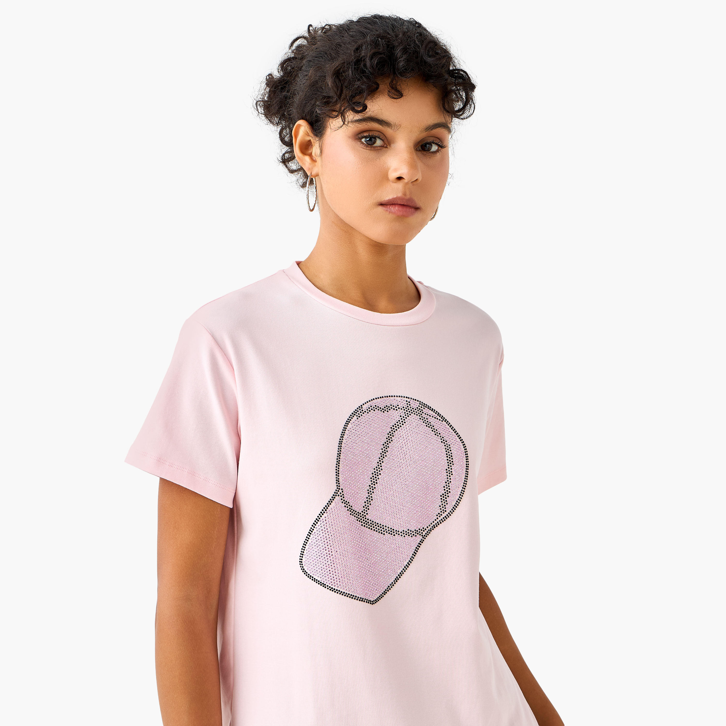 2Xtremz Cotton T-shirt with Embellished Detail-women-clothing-tshirts-image-6