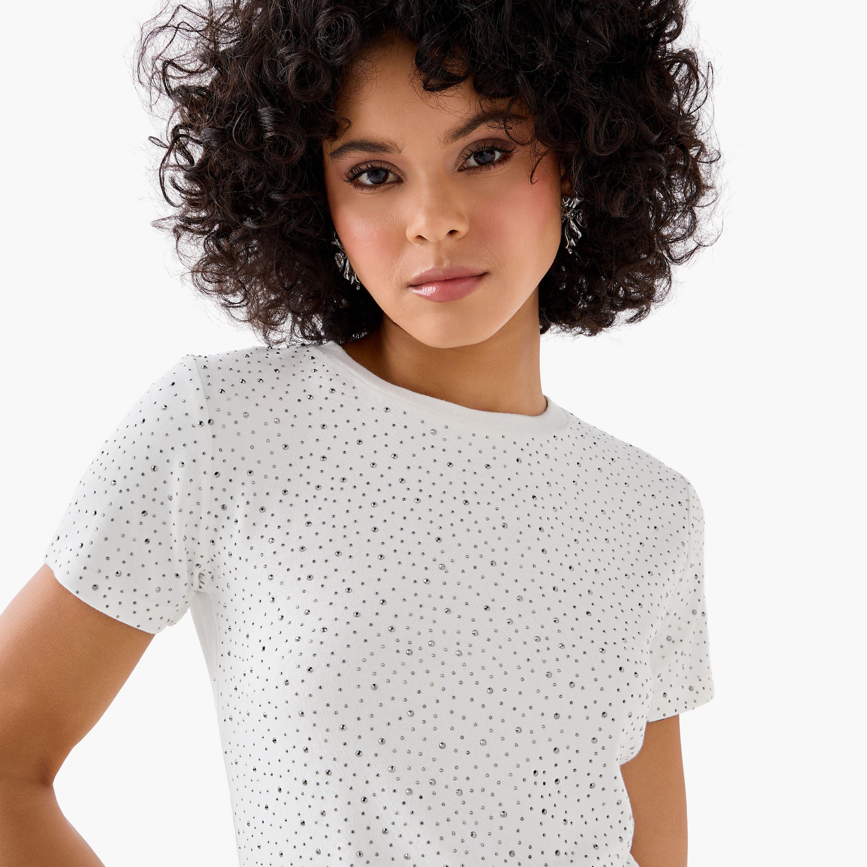 تيشيرت بقصة عادية وزينة من تو إكستريمز-women-clothing-tshirts-image-5