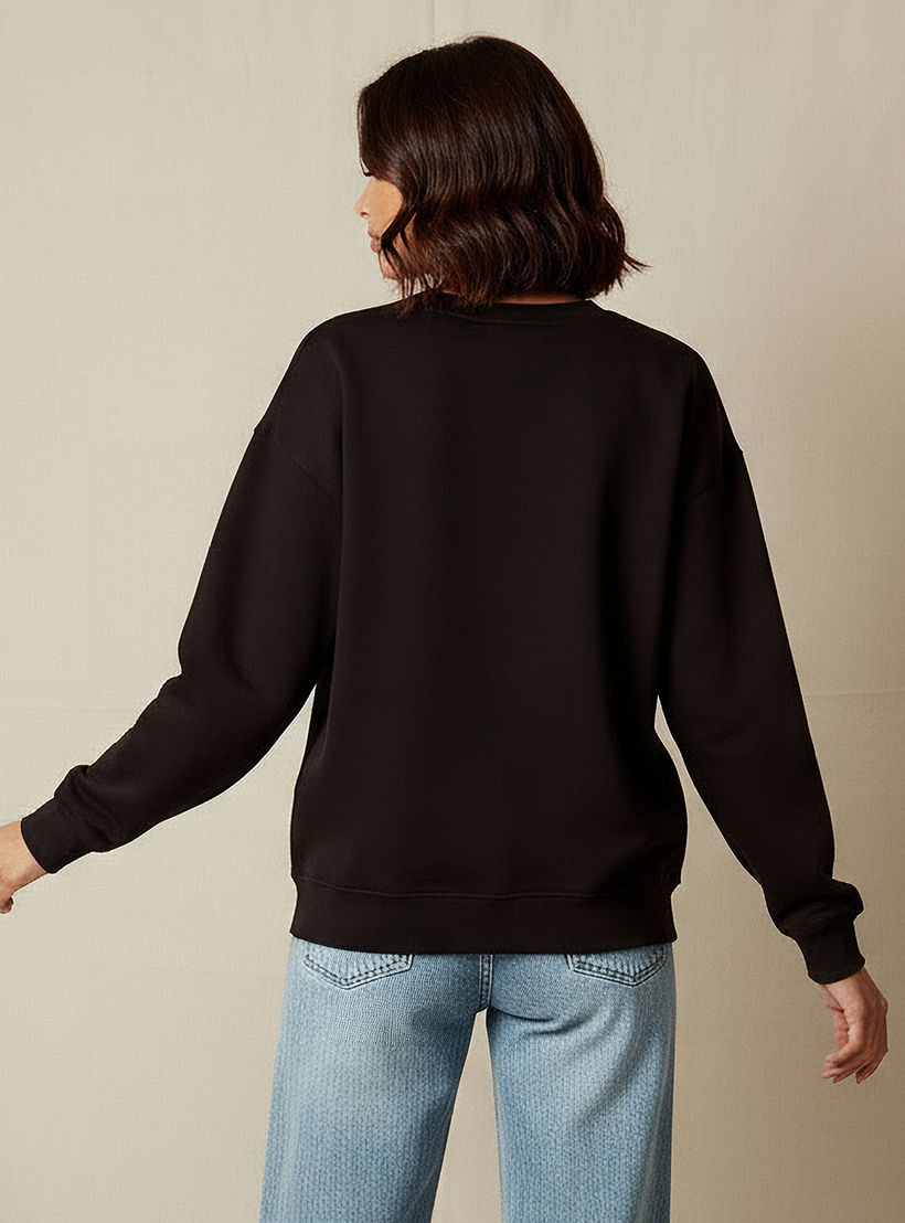 سويت شيرت مزخرف بقصّة عادية من تو إكستريمز-women-winterwear-hoodiesandsweatshirts-sweatshirts-image-2