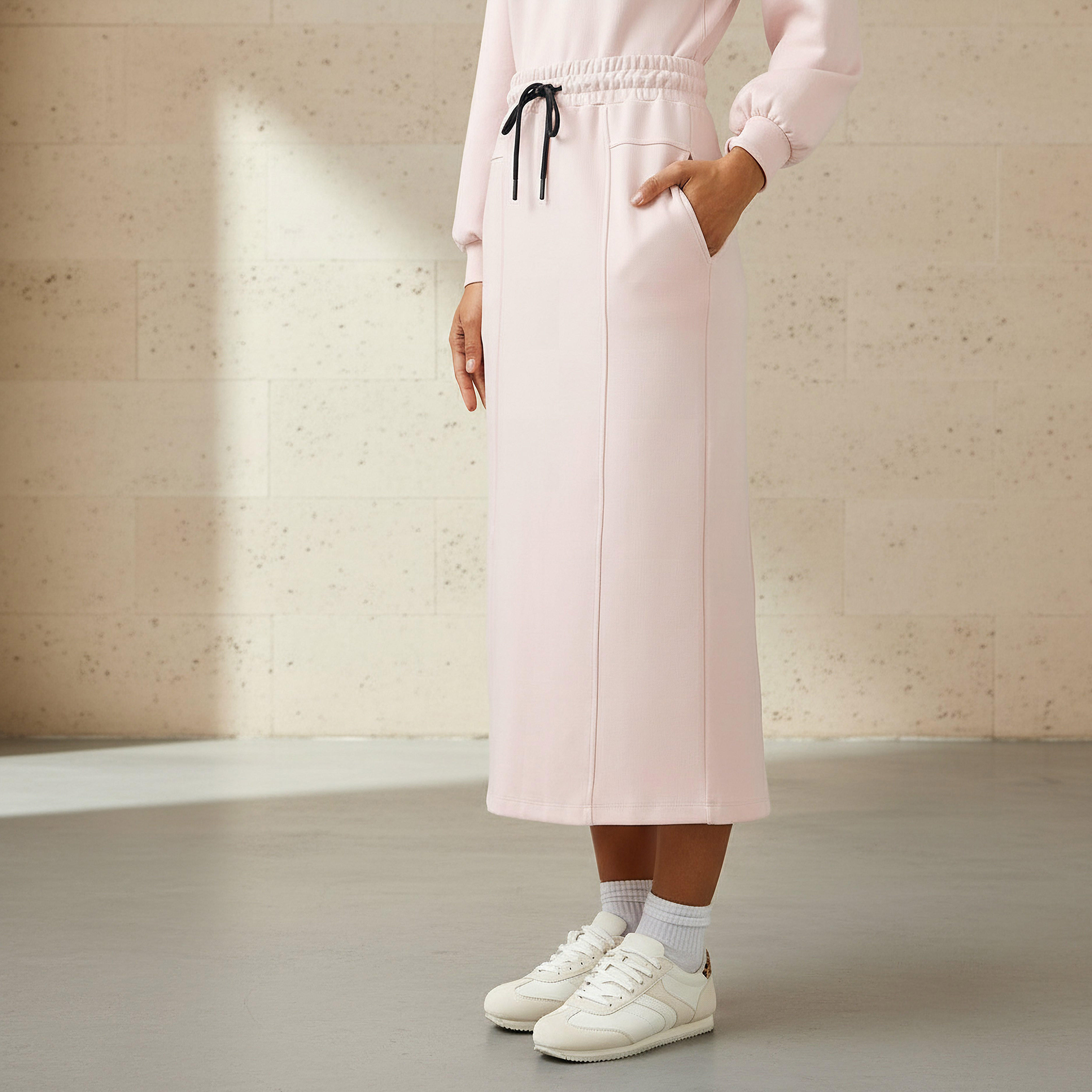 تنورة ميدي واسعة بتفاصيل فتحة من تو إكستريمز-women-clothing-bottoms-skirts-image-4