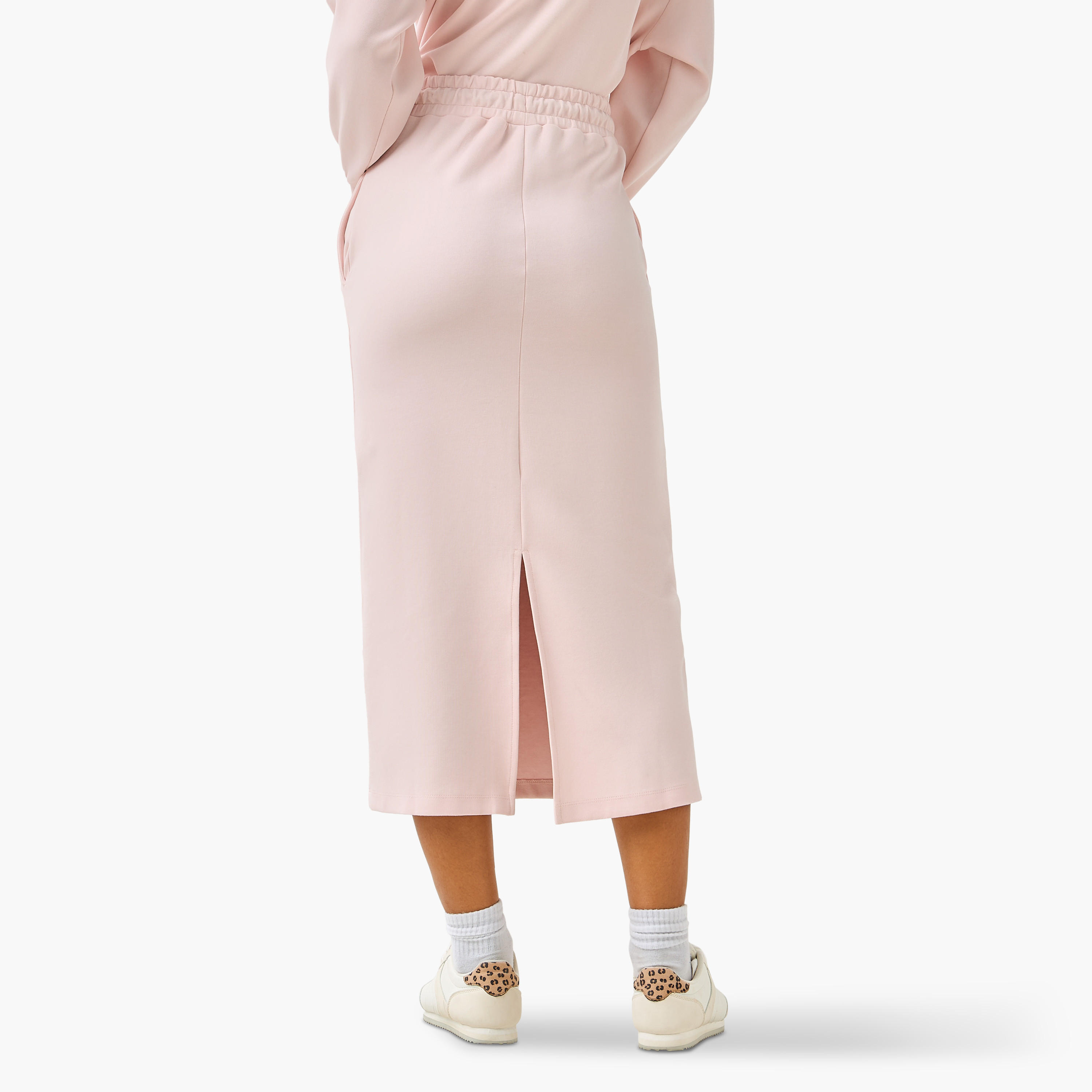 تنورة ميدي واسعة بتفاصيل فتحة من تو إكستريمز-women-clothing-bottoms-skirts-image-2