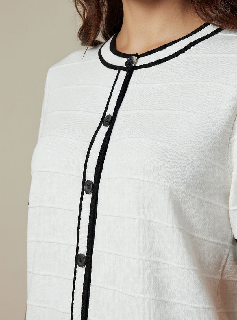 بلوزة بقصّة عادية ودرزات متباينة من تو إكستريمز-women-clothing-coordsets-image-4
