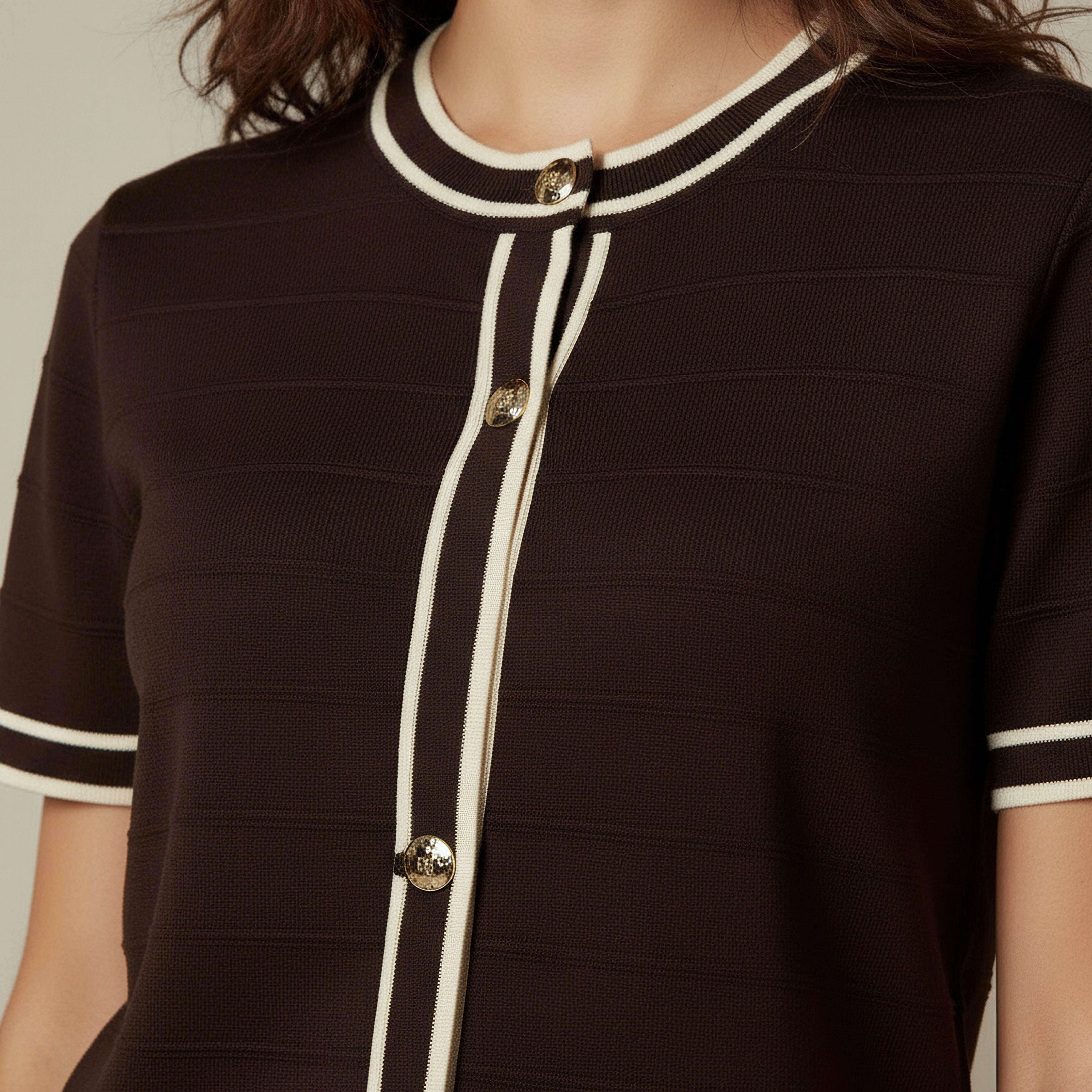 2Xtremz Regular Fit Top with Contrast Piping-women-clothing-coordsets-image-4