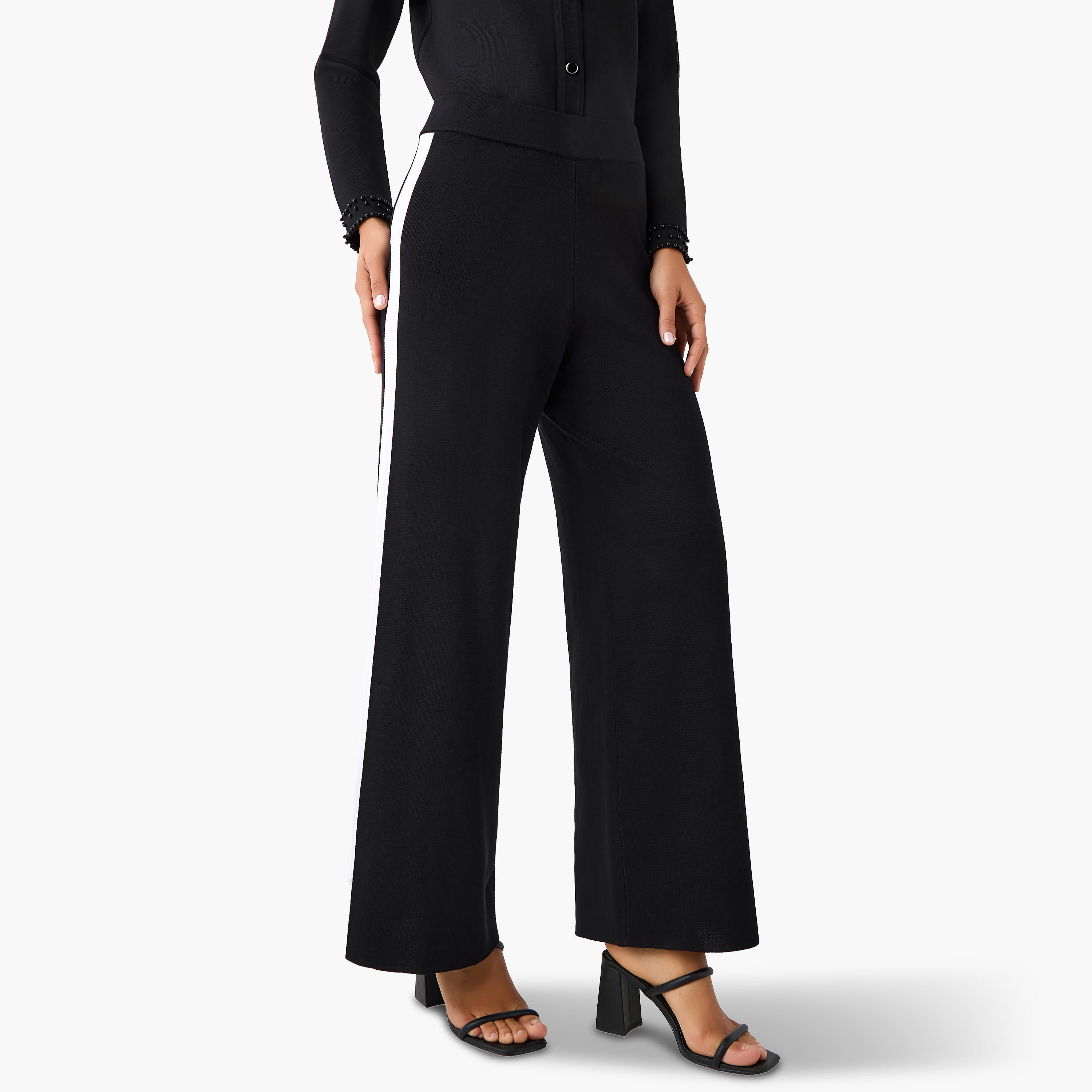2Xtremz بنطال مخطط بقصة مريحة-women-clothing-coordsets-image-1