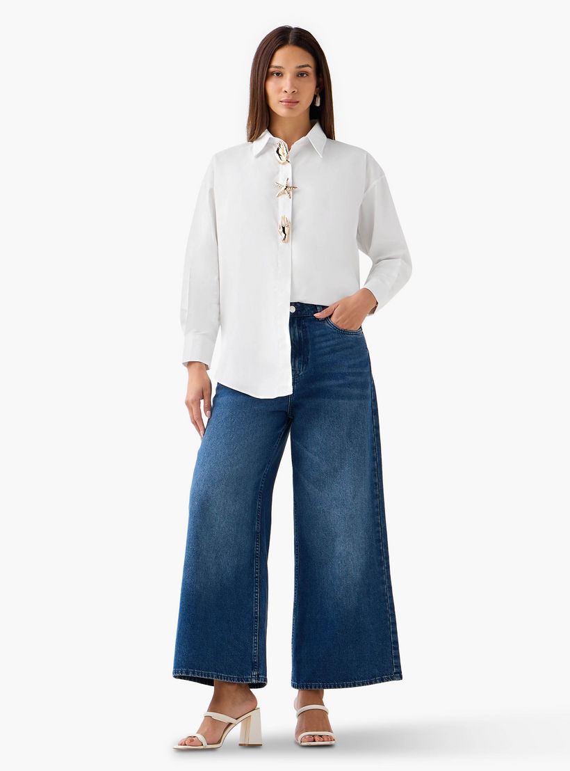2Xtremz Cotton Shirt with Embellished Detail-women-clothing-shirtsandblouses-shirts-image-2