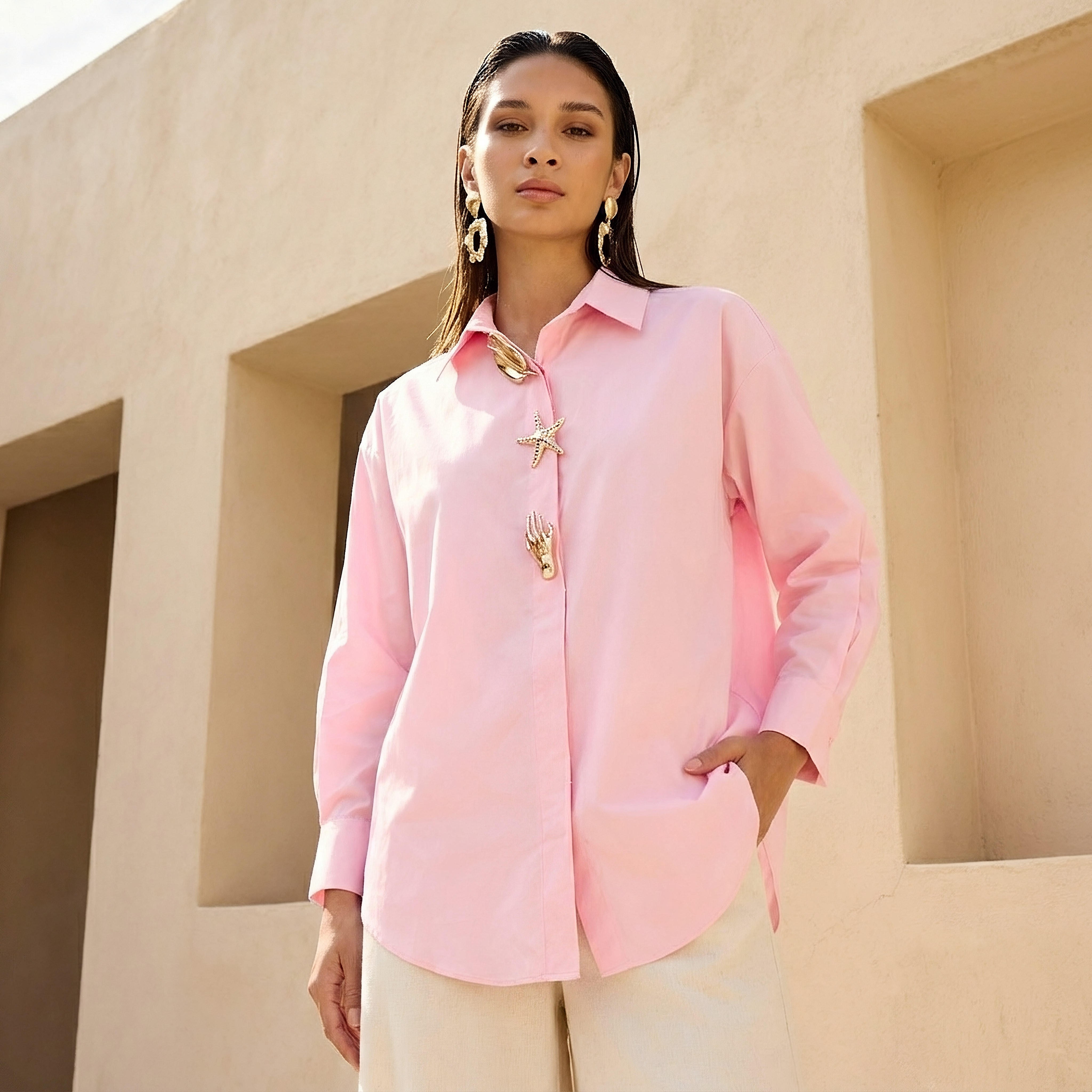 2Xtremz Cotton Shirt with Embellished Detail-women-clothing-shirtsandblouses-shirts-image-1
