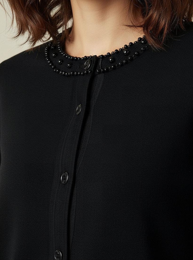 2Xtremz Pearl Embellished Round Neck Cardigan-women-winterwear-cardigansandjumpers-cardigans-image-4