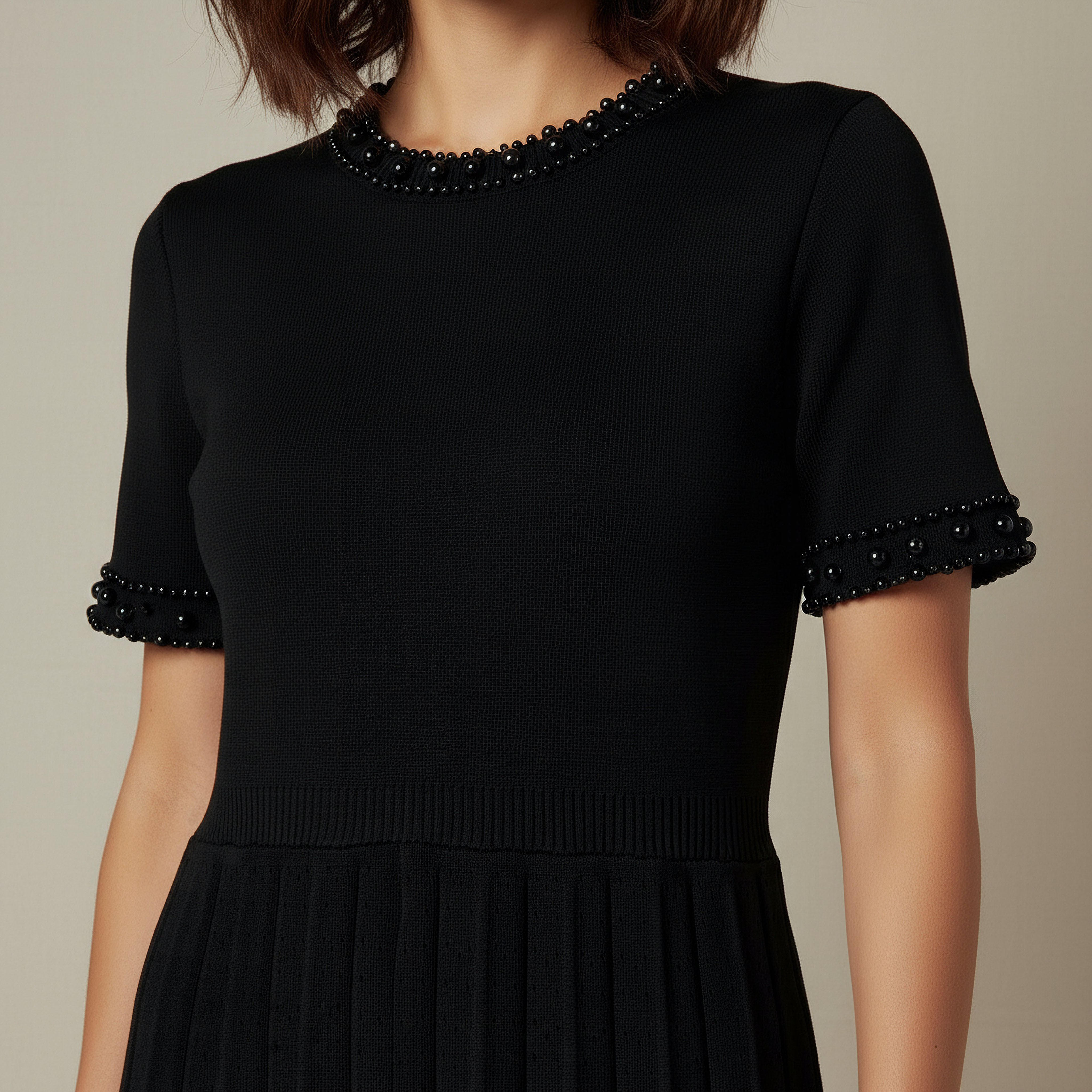 2Xtremz Pleated Midi Dress with Pearl Embellishment-women-clothing-dresses-image-4