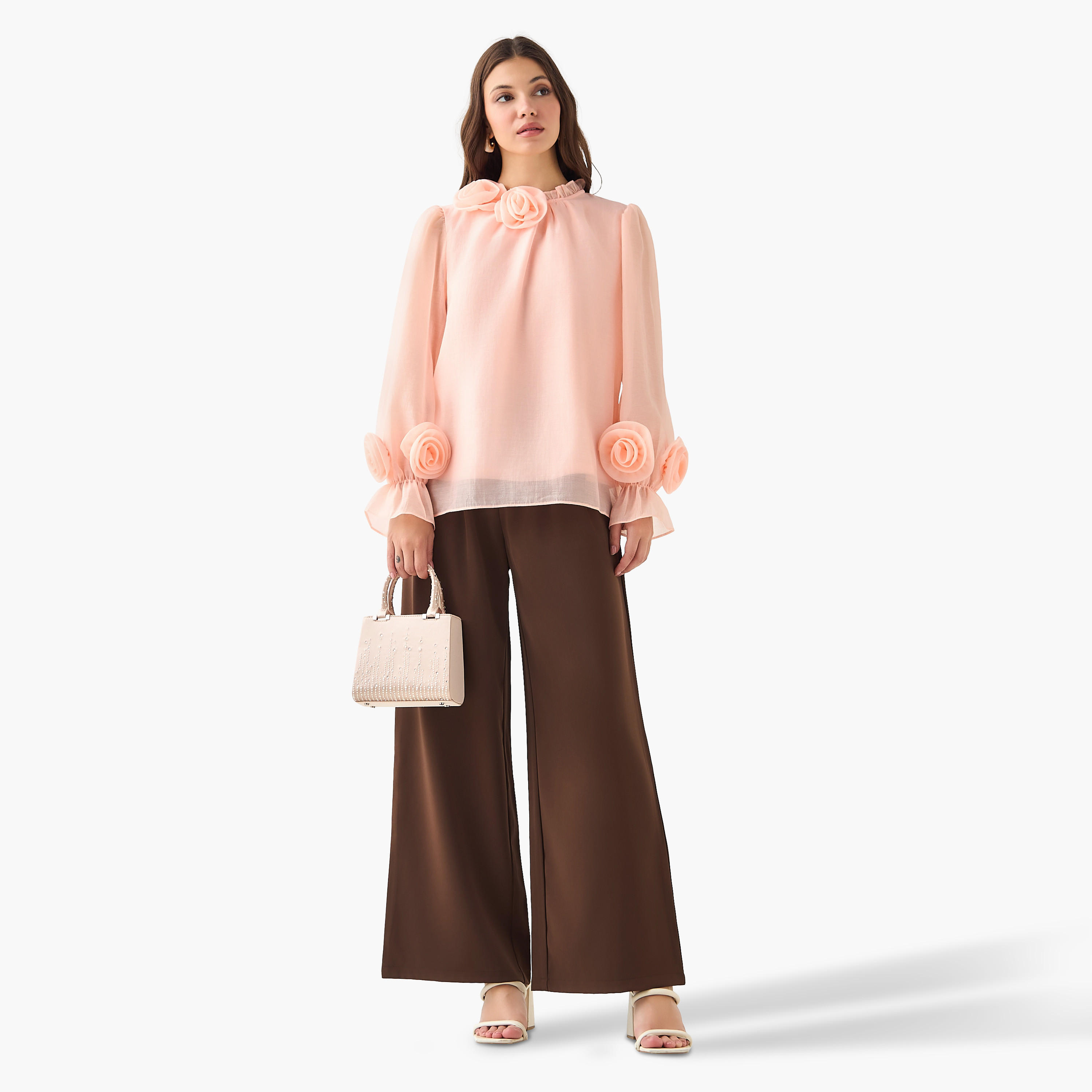 بلوزة شيفون بكشكش من تو إكستريمز-women-clothing-shirtsandblouses-blouses-image-4