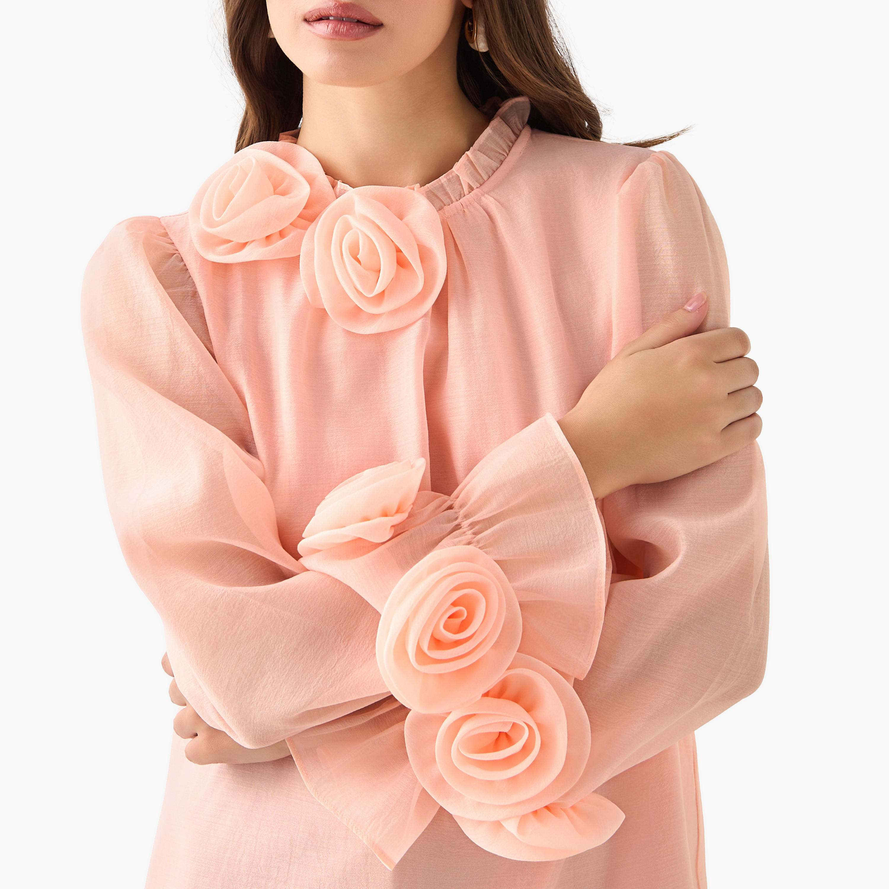 بلوزة شيفون بكشكش من تو إكستريمز-women-clothing-shirtsandblouses-blouses-image-3