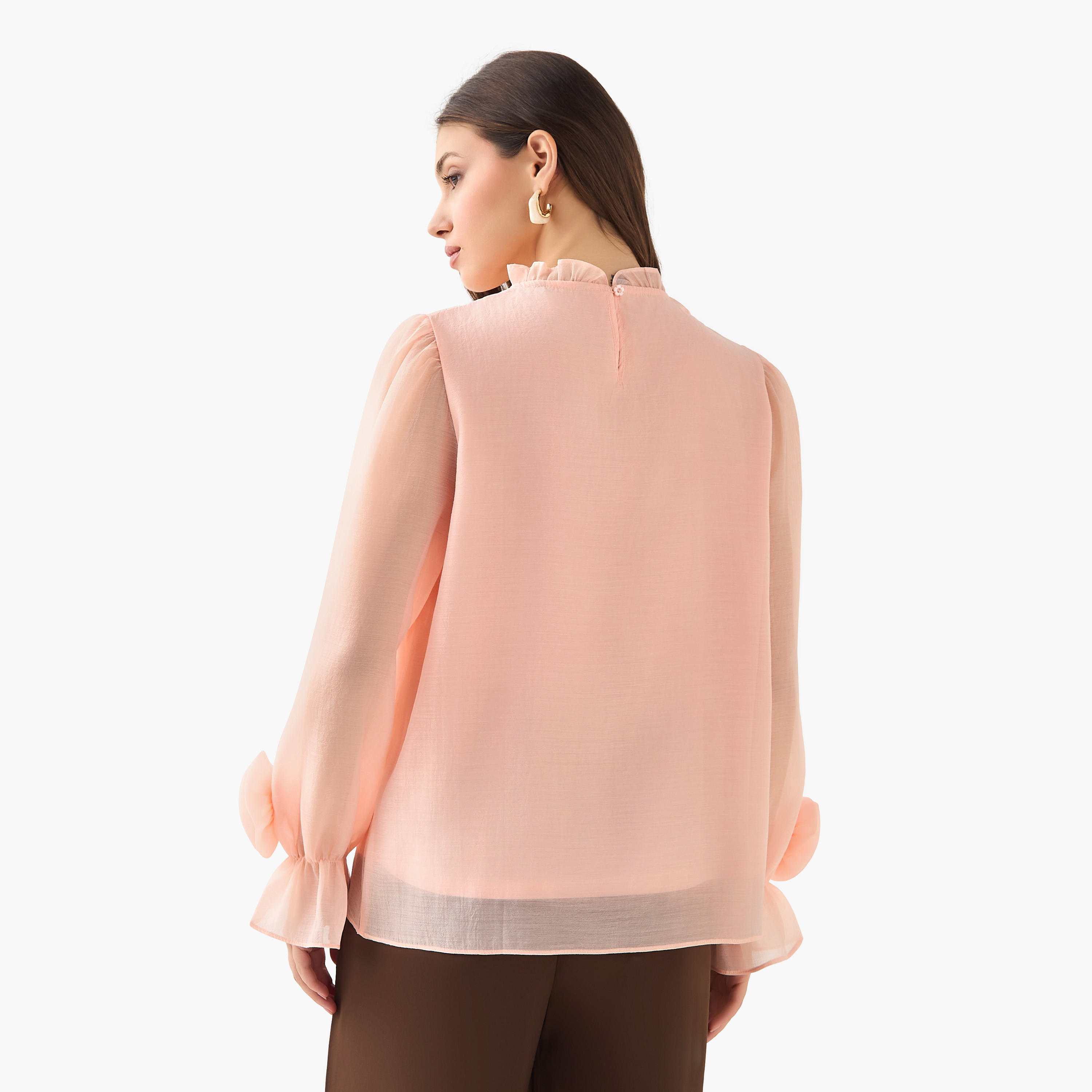 بلوزة شيفون بكشكش من تو إكستريمز-women-clothing-shirtsandblouses-blouses-image-1