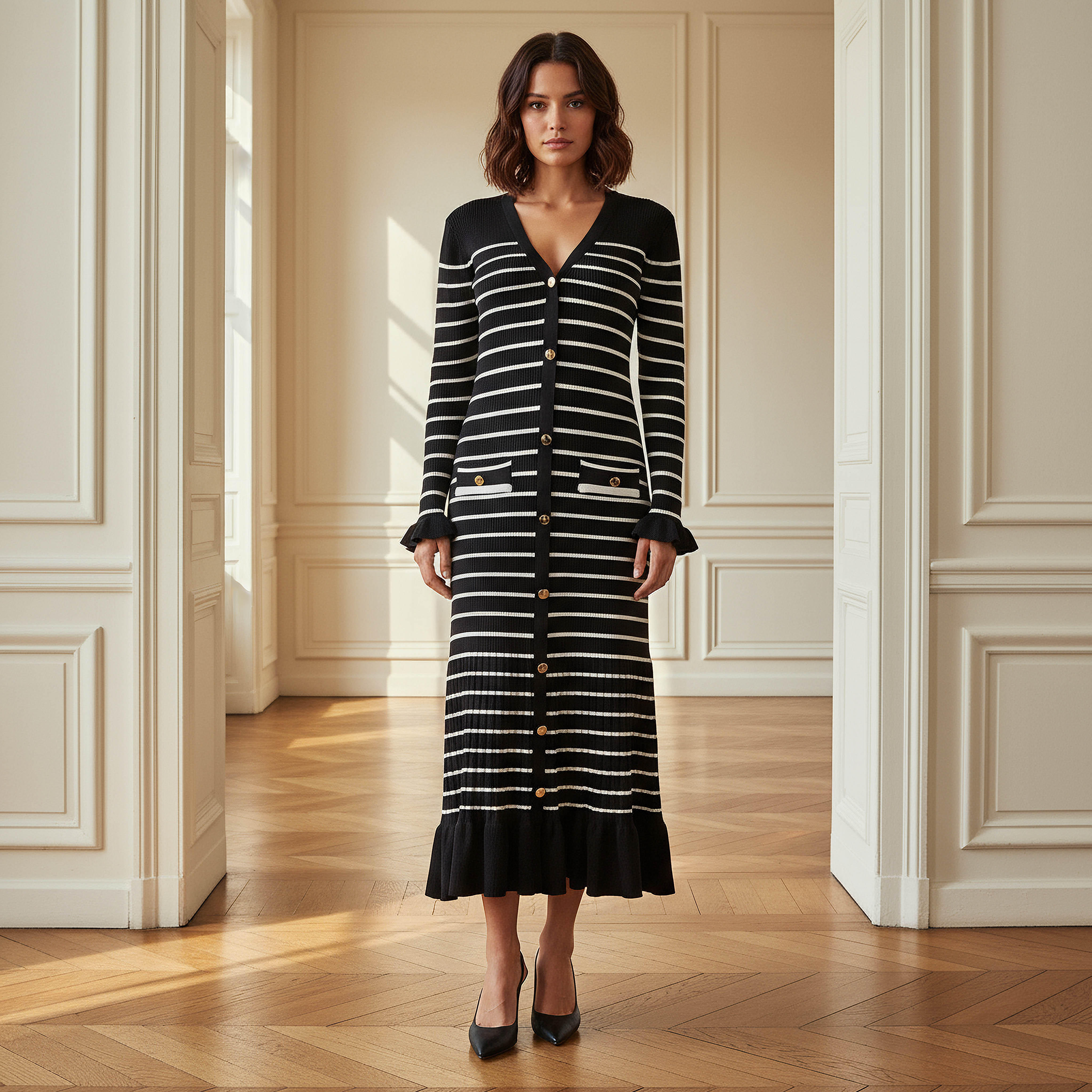 2Xtremz Midi Dress with V-neck-women-clothing-dresses-image-1