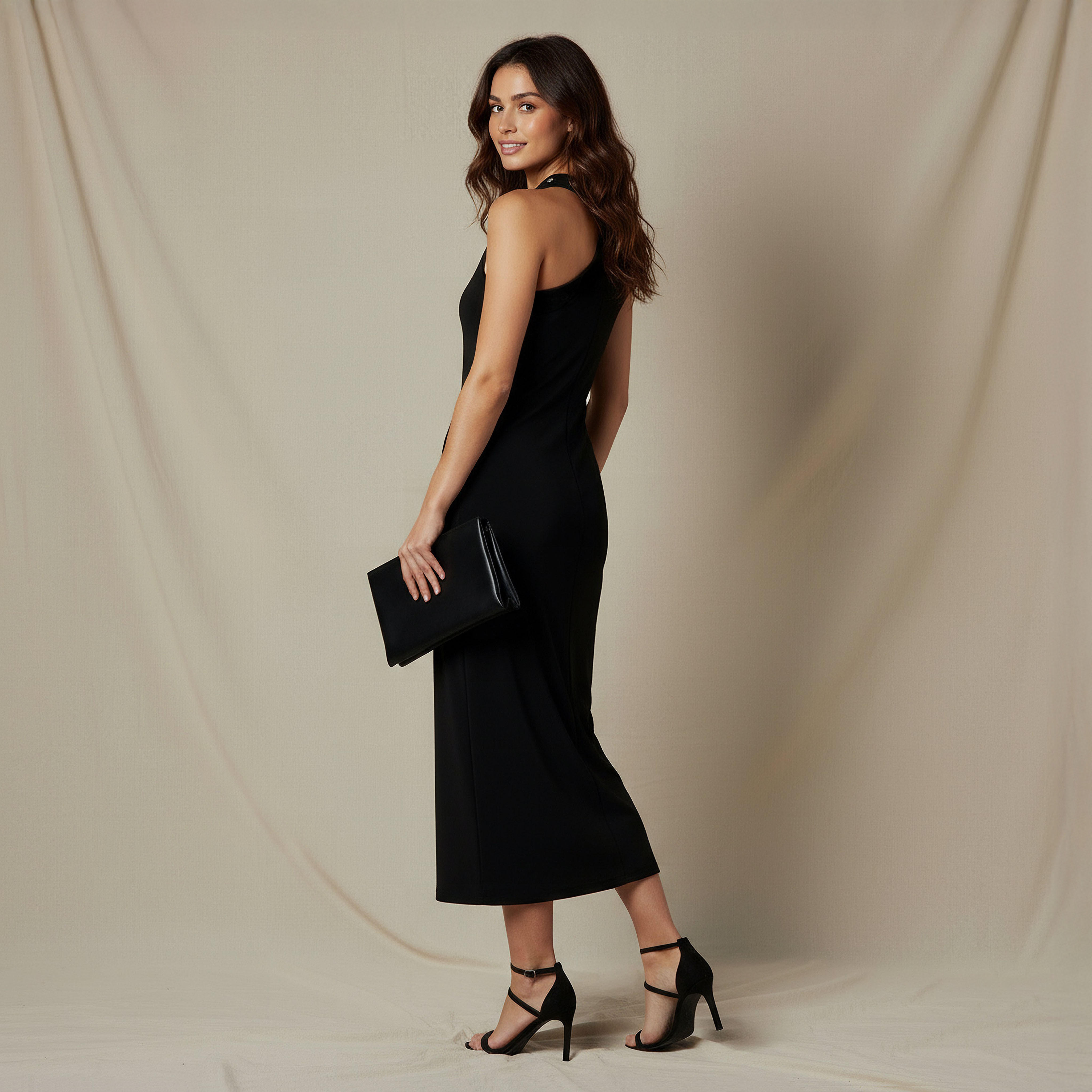 فستان بوديكون ميدي كتف واحد مع تفاصيل كبسون من تو إكستريمز-women-clothing-dresses-image-2