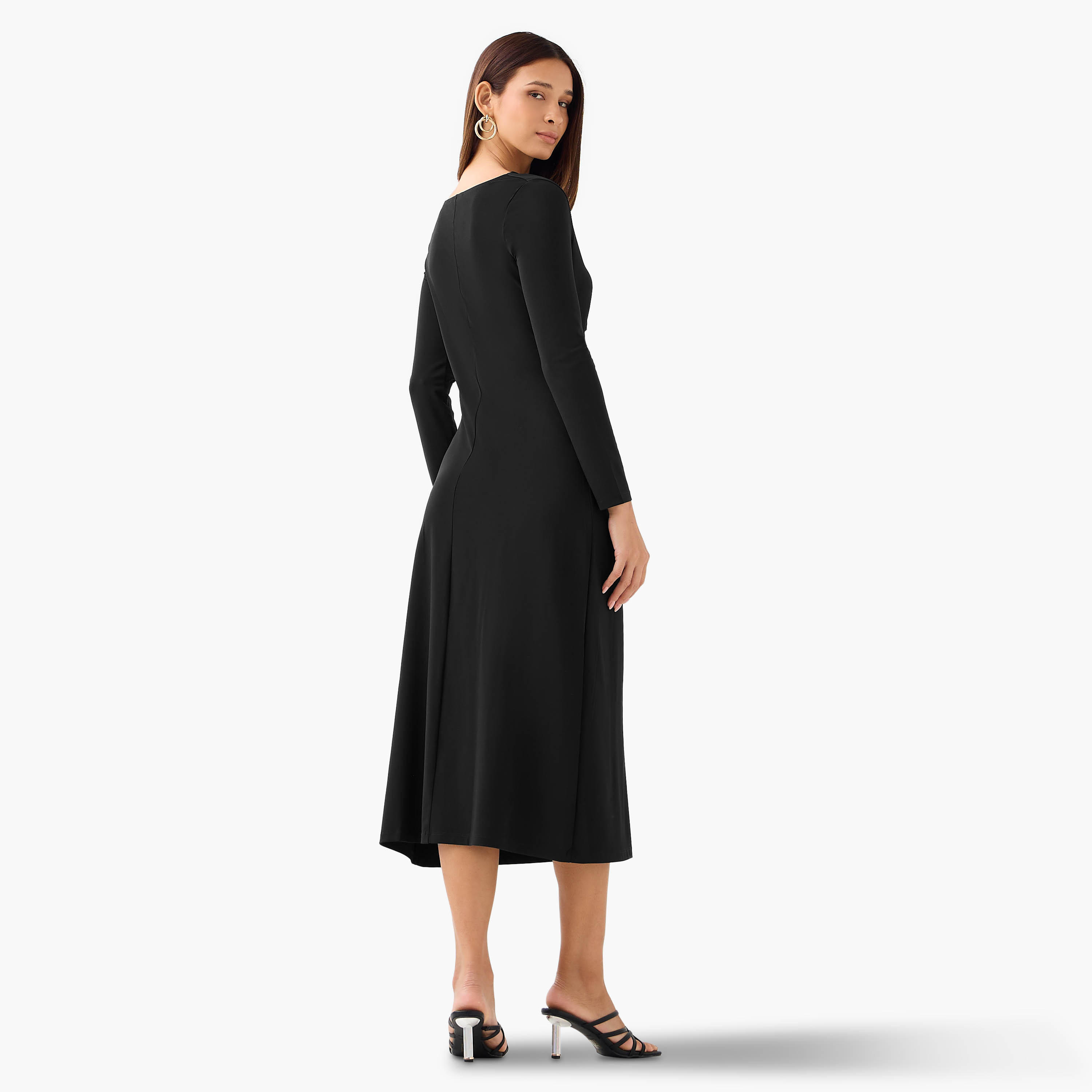 2Xtremz Midi A-line Dress with Cowl Neck-women-clothing-dresses-image-3