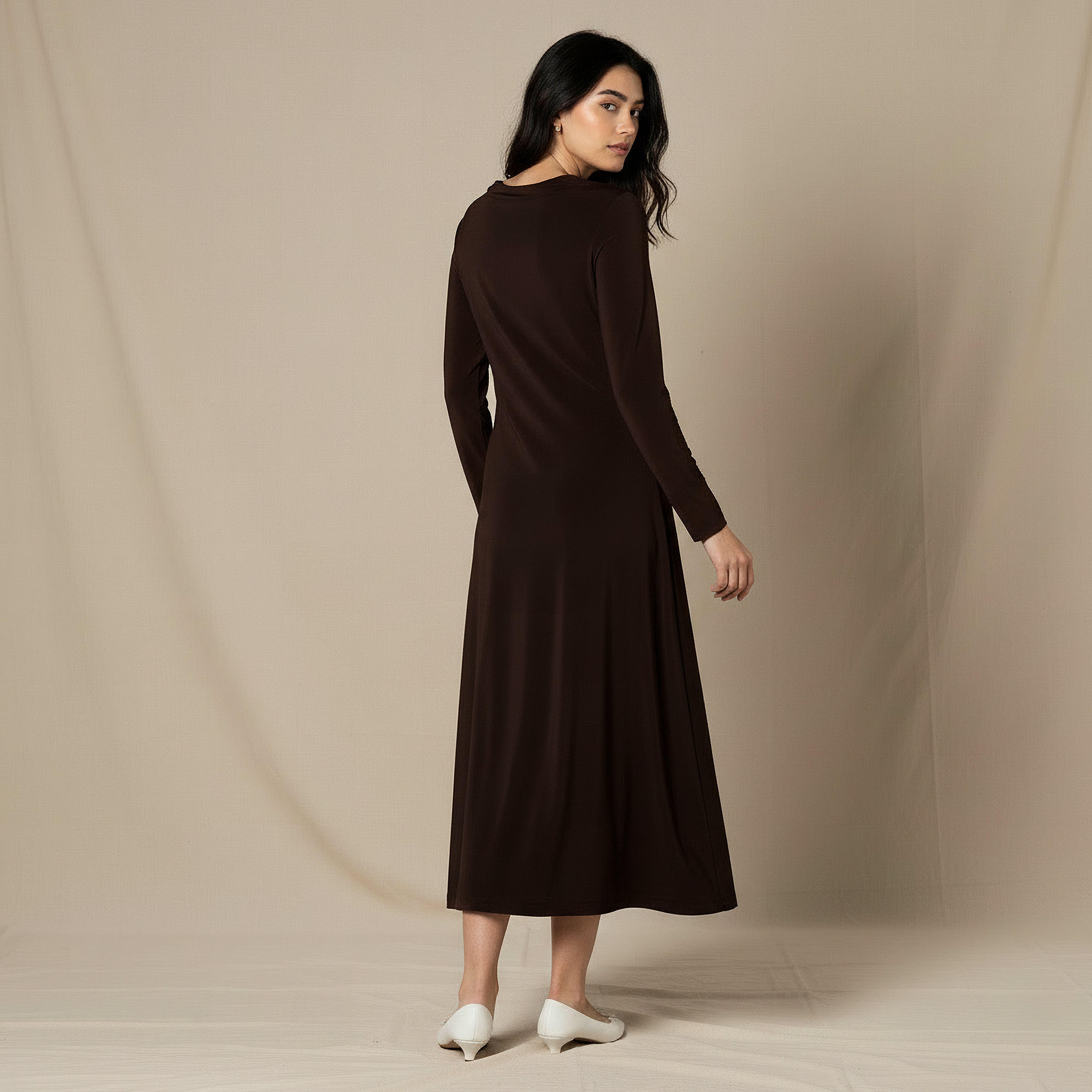 2Xtremz Midi A-line Dress with Cowl Neck-women-clothing-dresses-image-3
