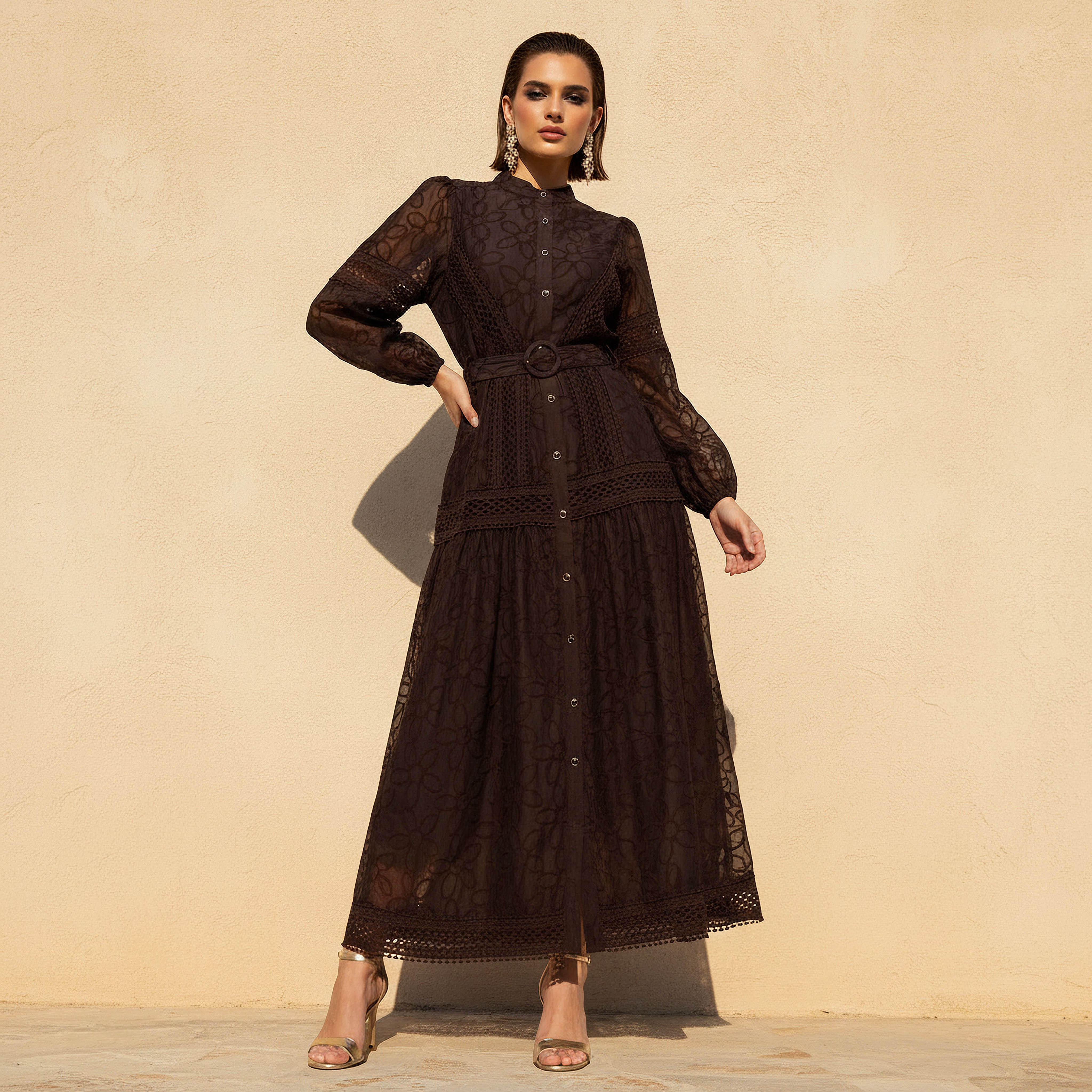 2Xtremz A-line Maxi Dress with Belt-women-clothing-dresses-image-2