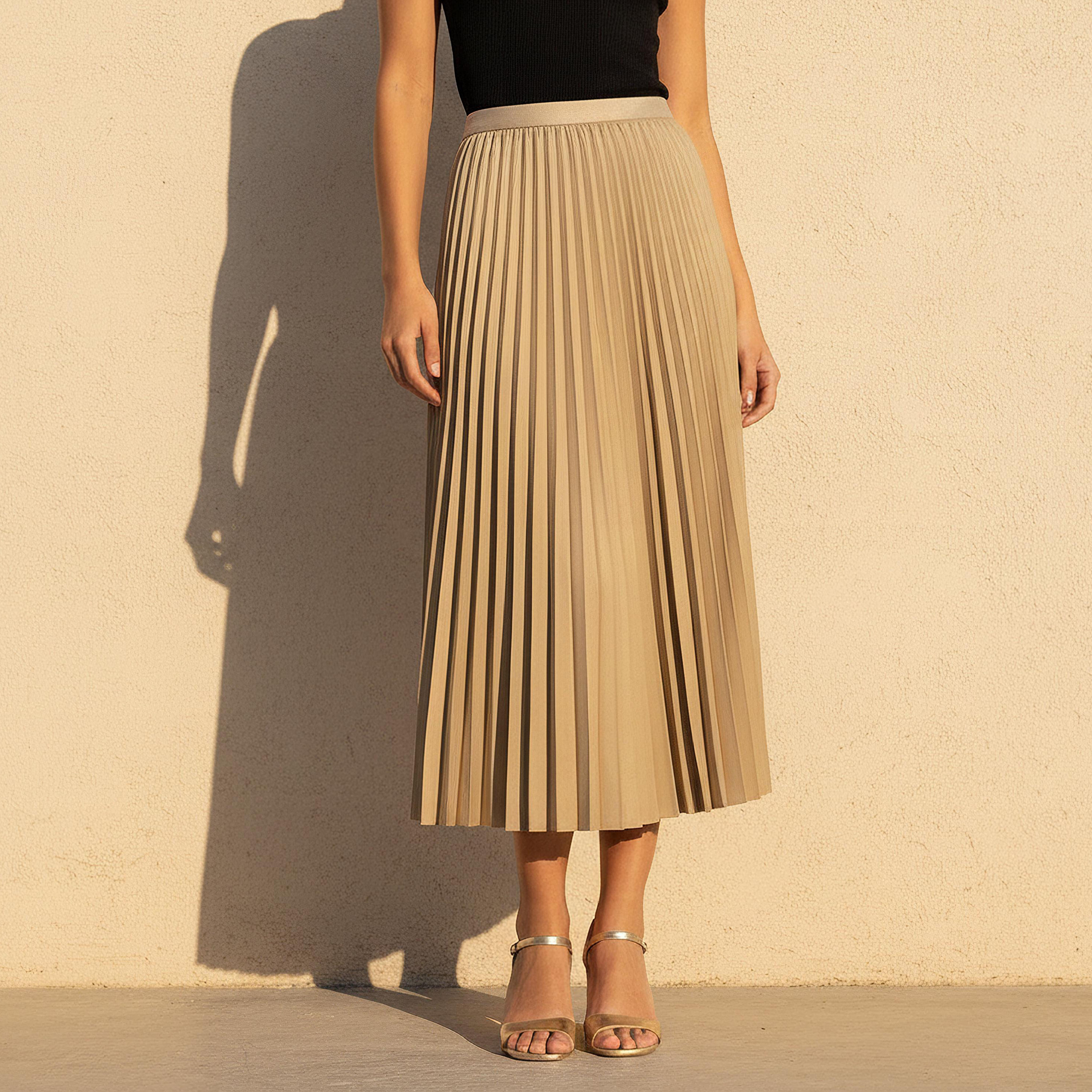 2Xtremz Maxi Pleated Skirt with Elasticated Waist-women-clothing-bottoms-skirts-image-2