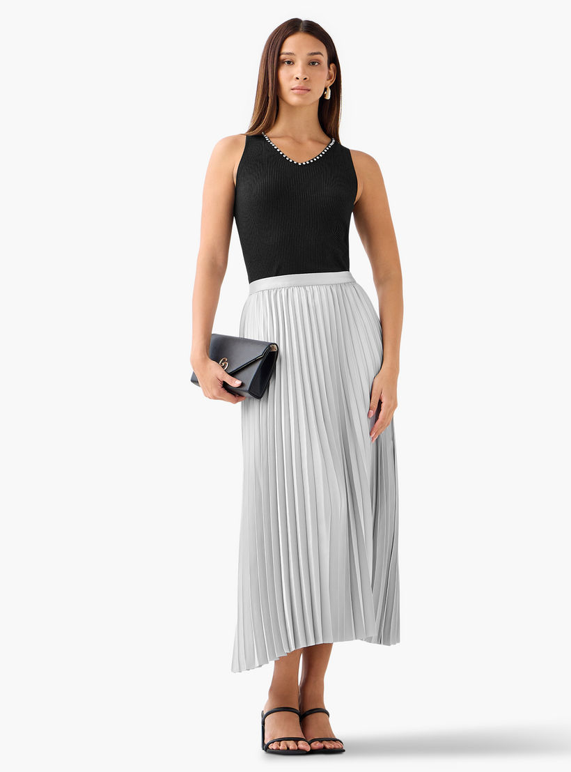 2Xtremz Maxi Pleated Skirt with Elasticated Waist-women-clothing-bottoms-skirts-image-4