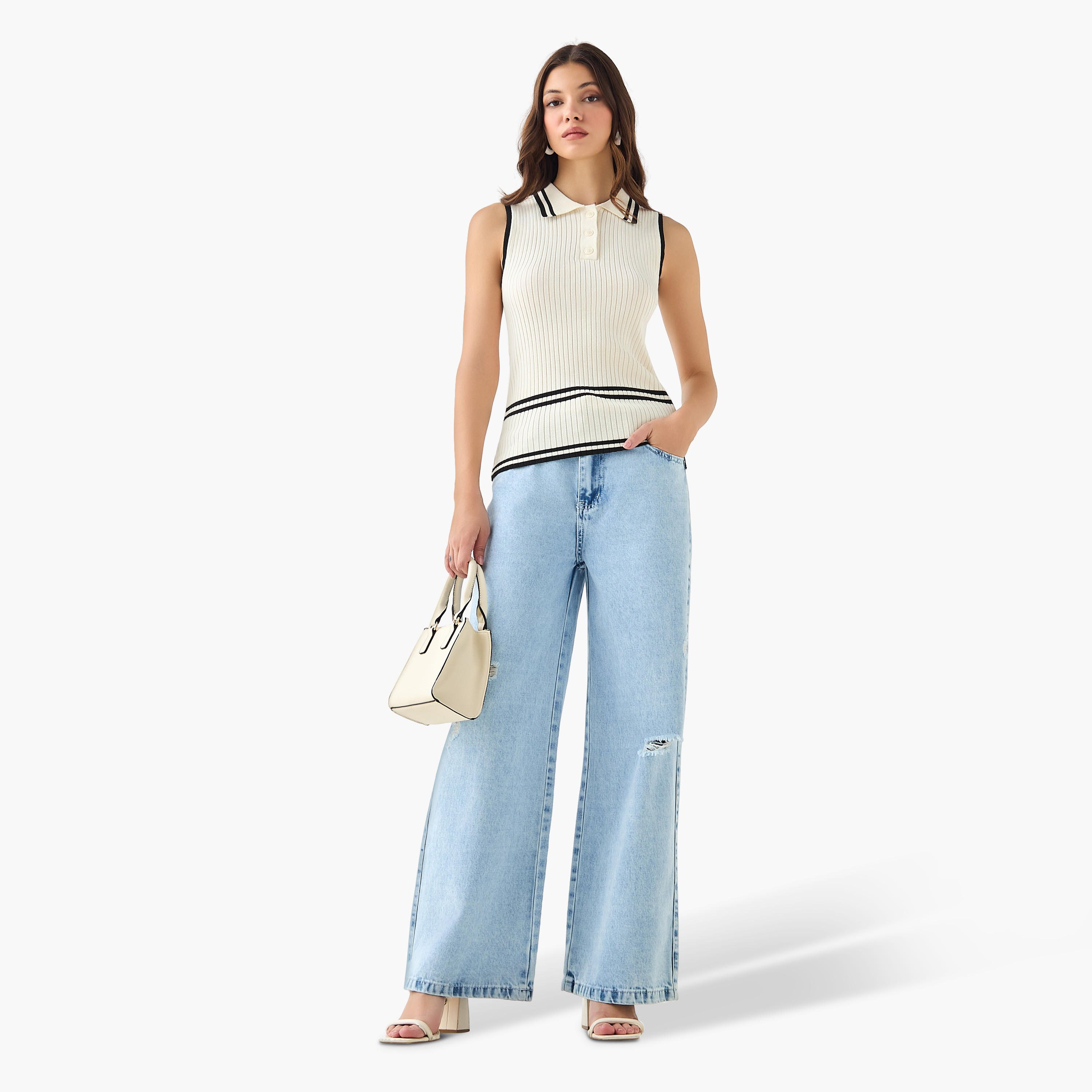 بلوزة مضلعة من تو إكستريمز-women-clothing-tshirts-image-4