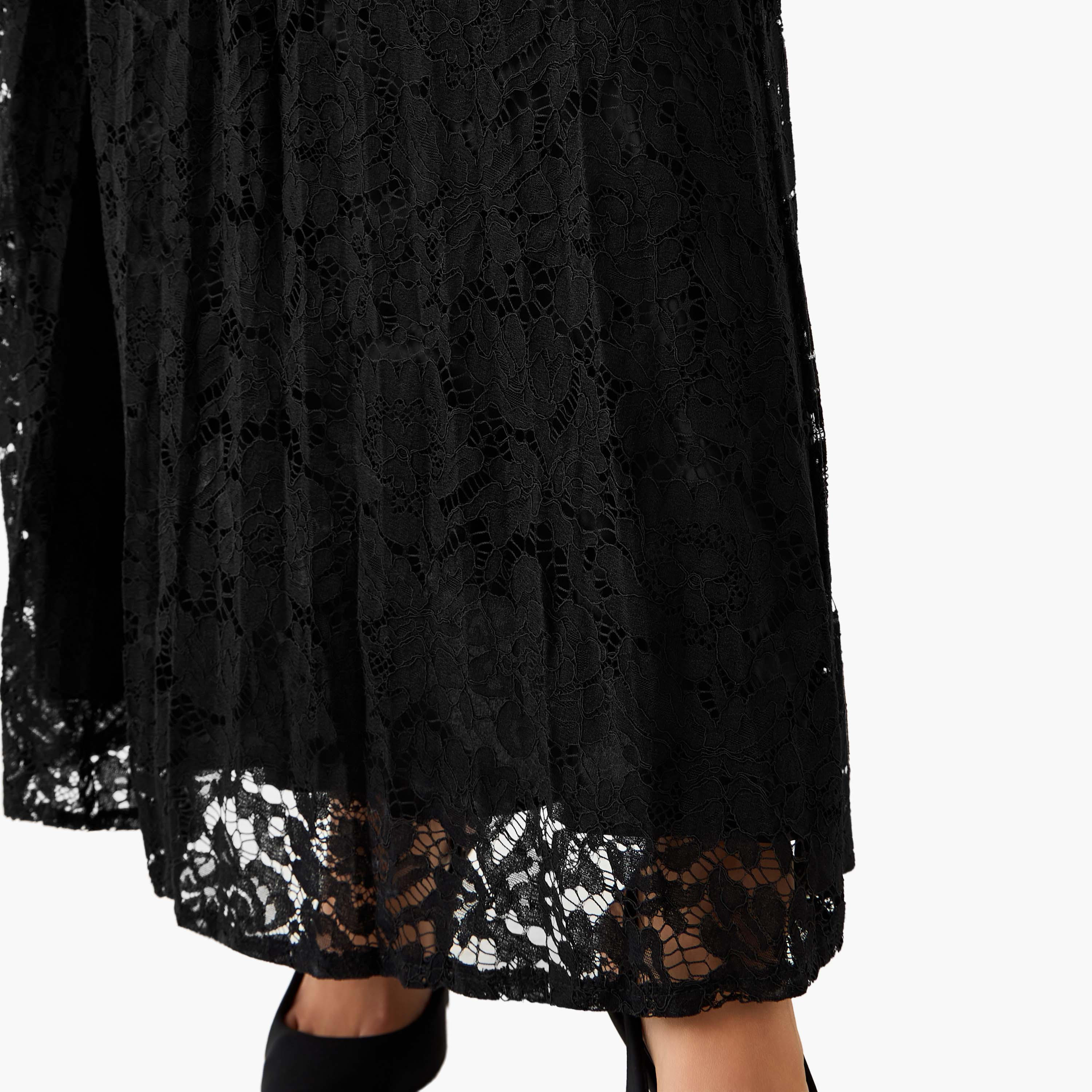 تنورة دانتيل ماكسي بخصر مطاطي من تو إكستريمز-women-clothing-bottoms-skirts-image-1