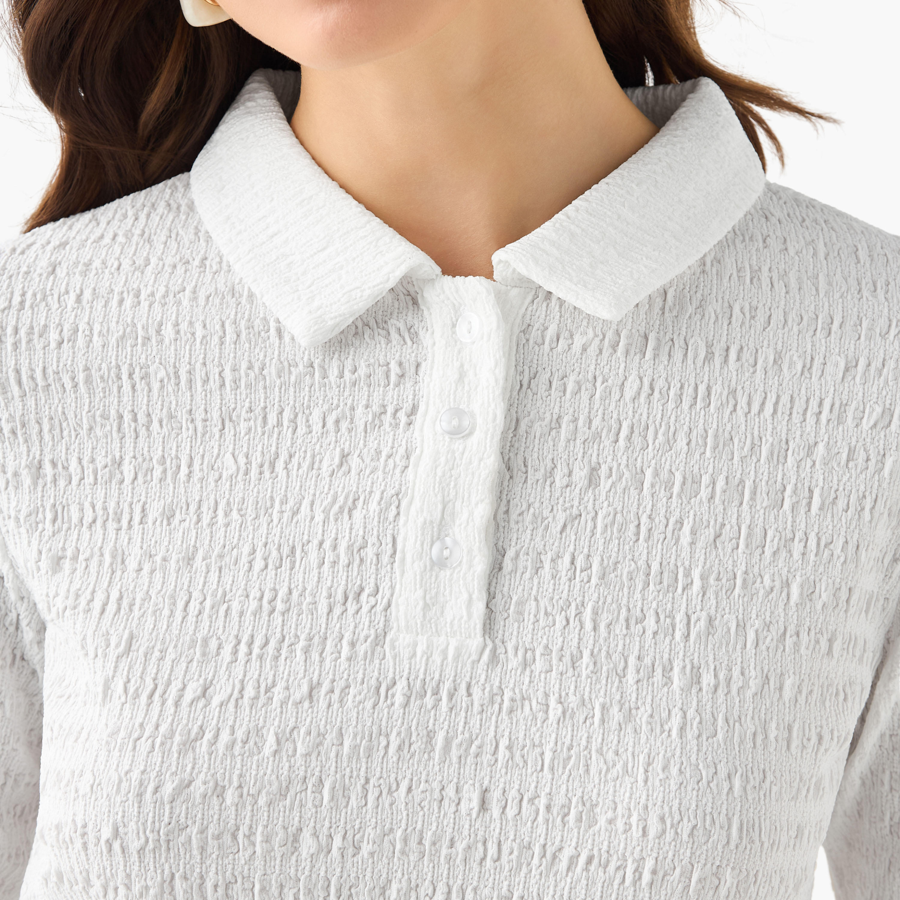 بلوزة بولو بملمس بارز من تو إكستريمز-women-clothing-tshirts-image-6