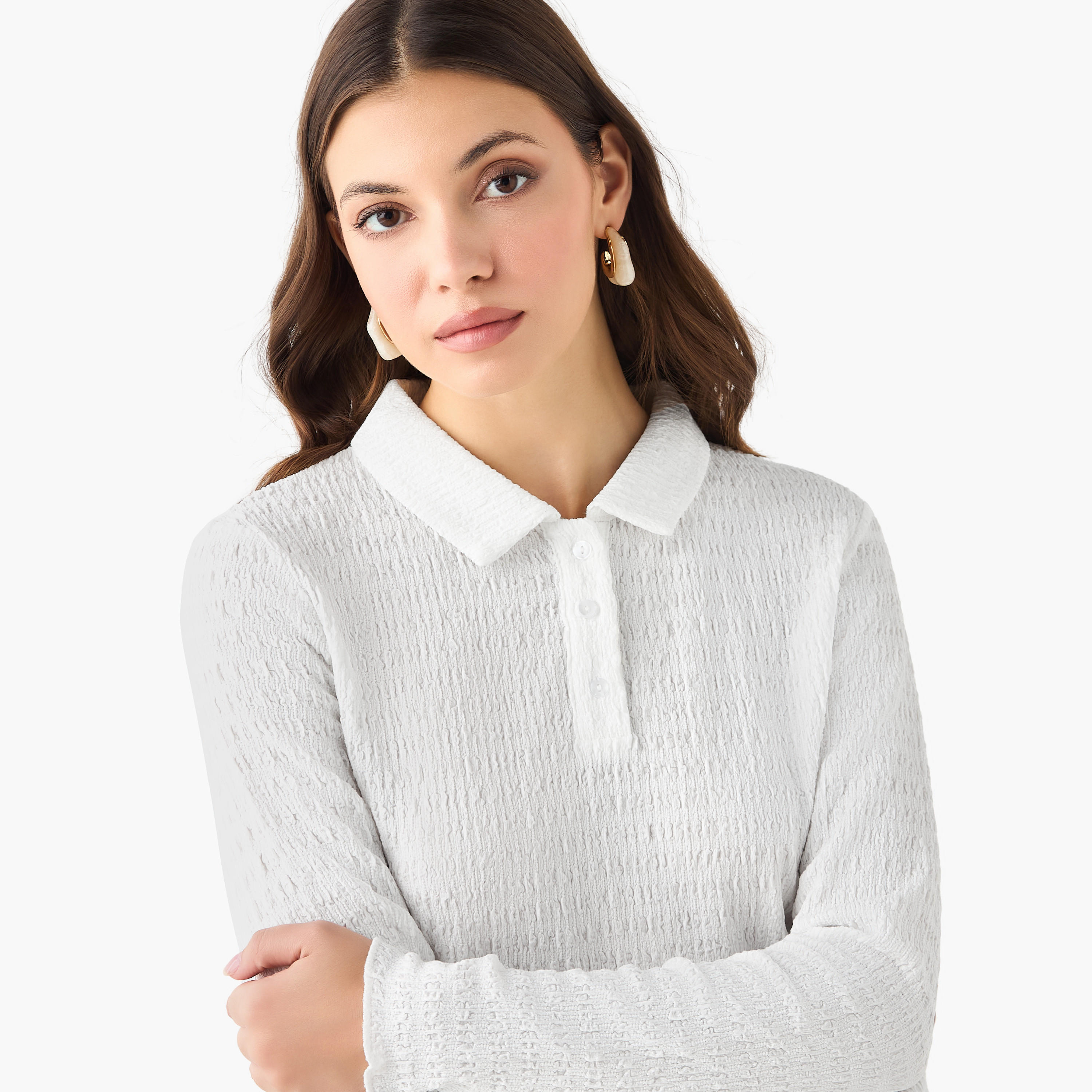 بلوزة بولو بملمس بارز من تو إكستريمز-women-clothing-tshirts-image-8