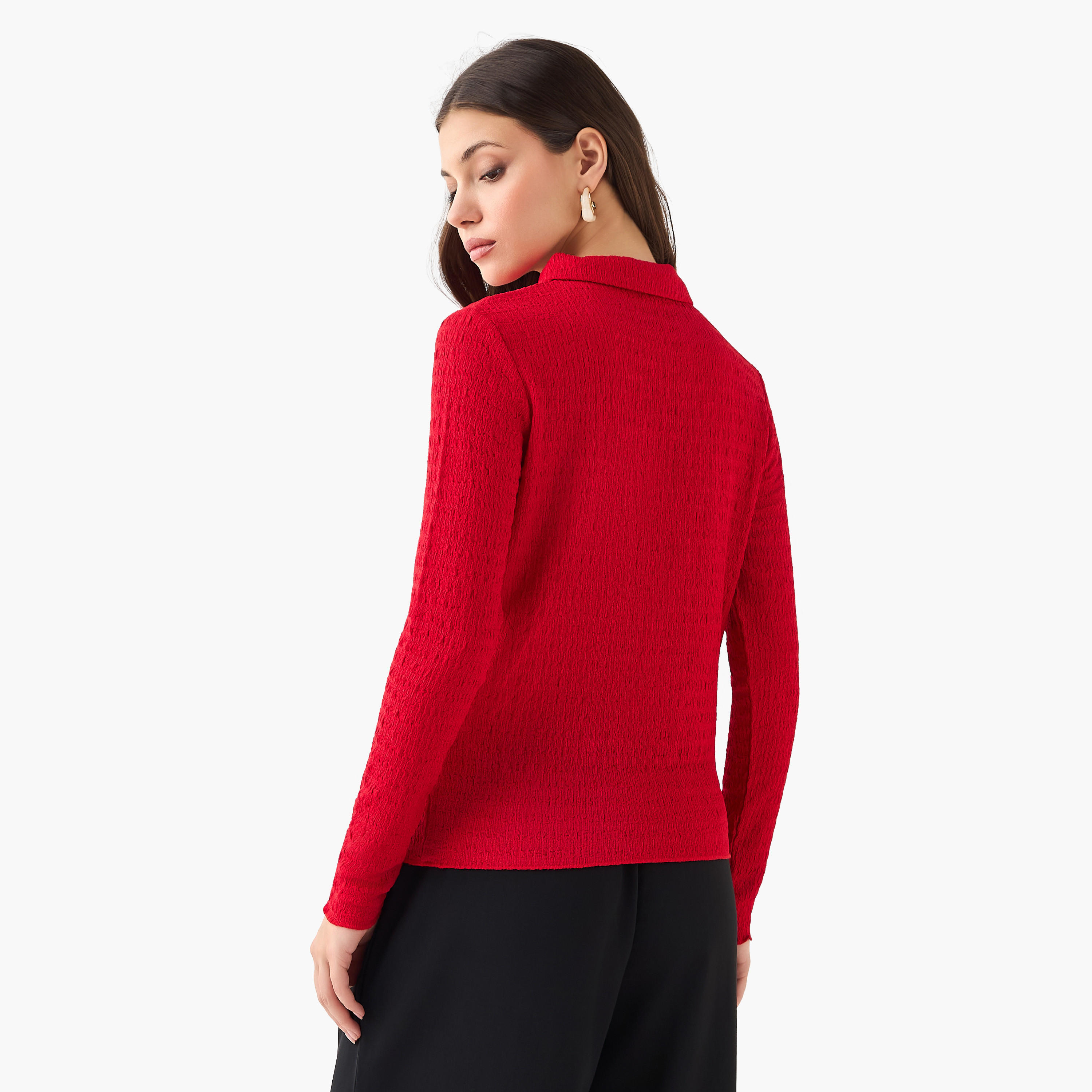 2Xtremz Polo Top with Texture-women-clothing-tshirts-image-4