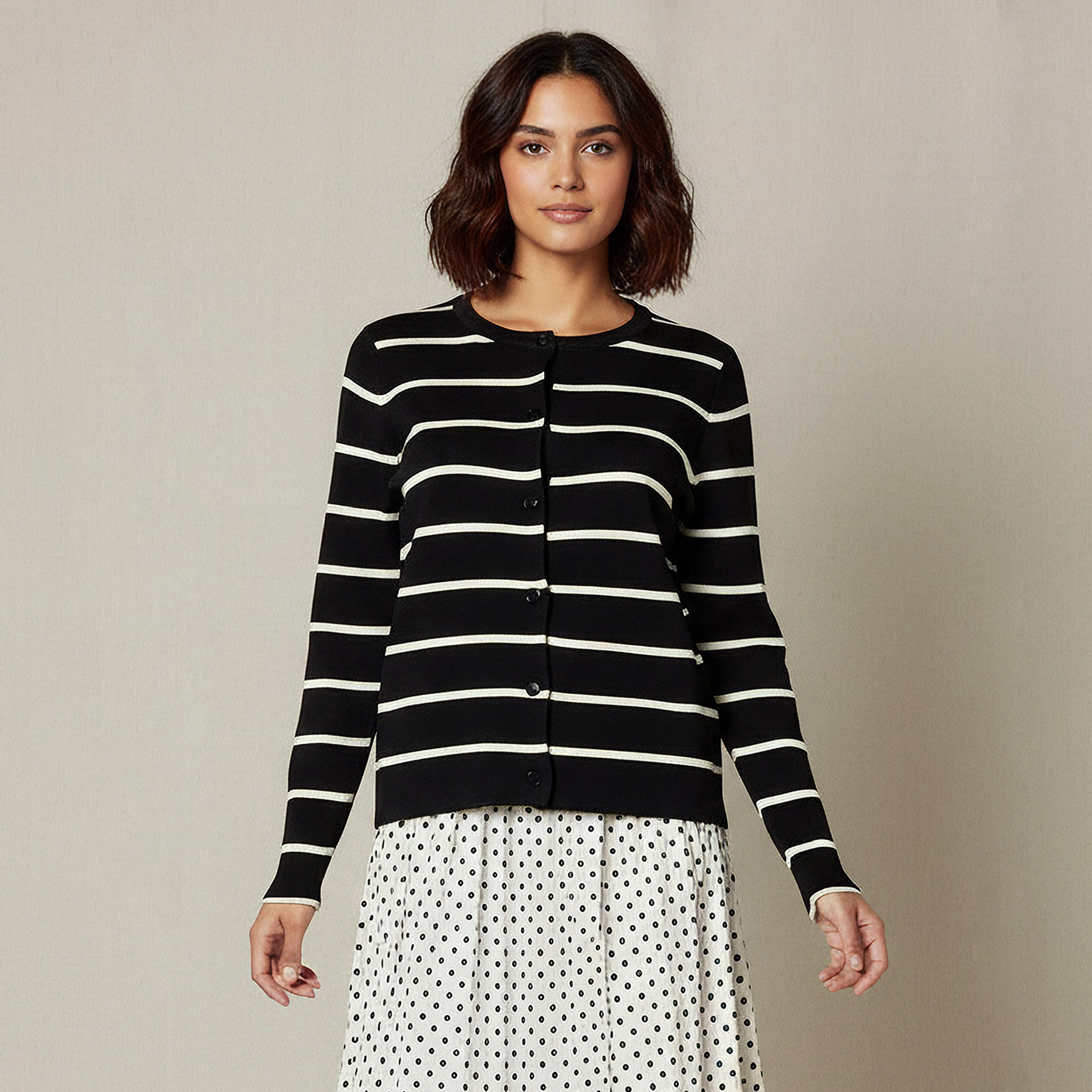 2Xtremz Striped Round Neck Cardigan-women-winterwear-cardigansandjumpers-cardigans-image-1