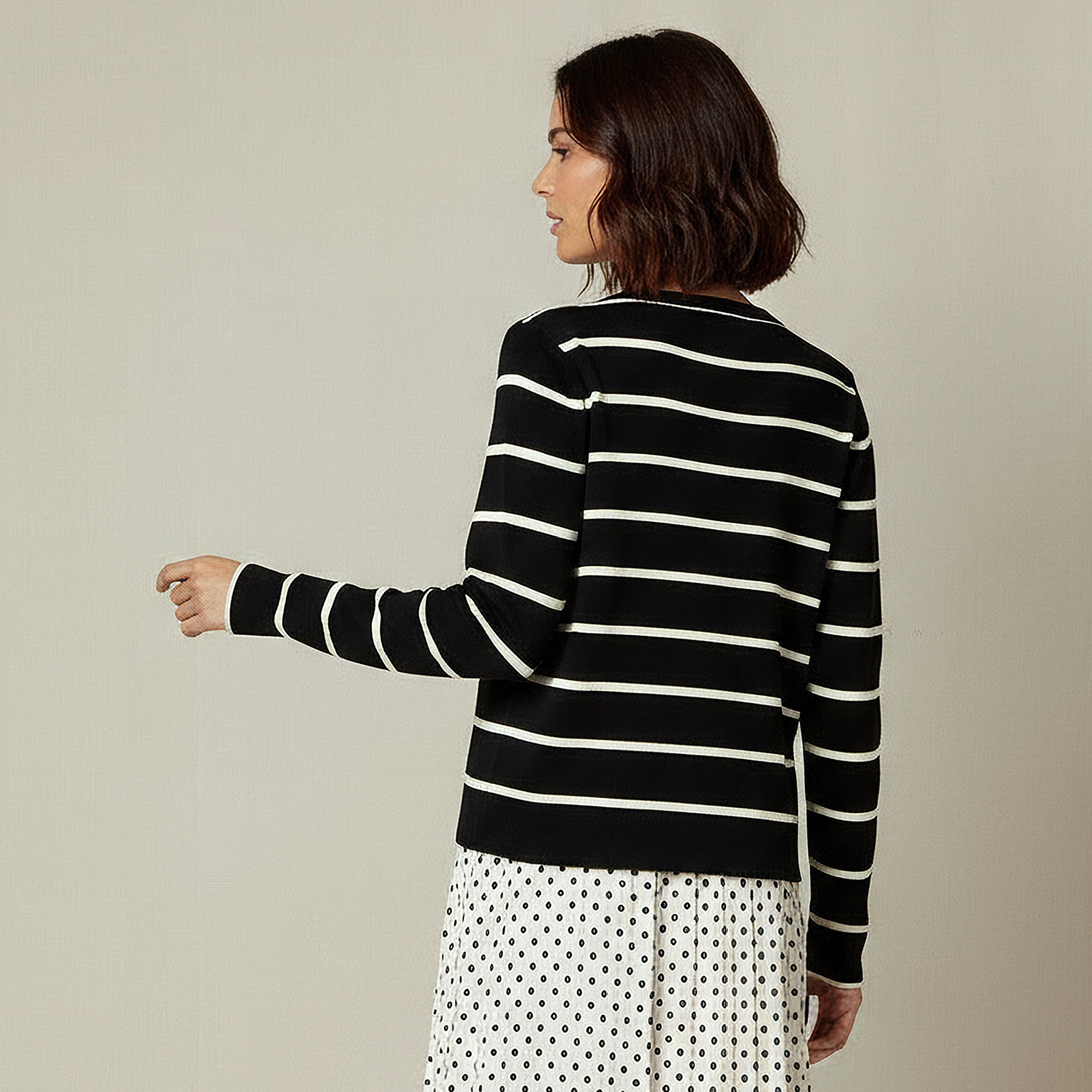 2Xtremz Striped Round Neck Cardigan-women-winterwear-cardigansandjumpers-cardigans-image-4