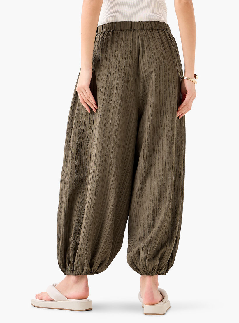 2Xtremz Relaxed Fit Mid-Rise Textured Cotton Harem Pants-women-clothing-bottoms-trousers-image-5