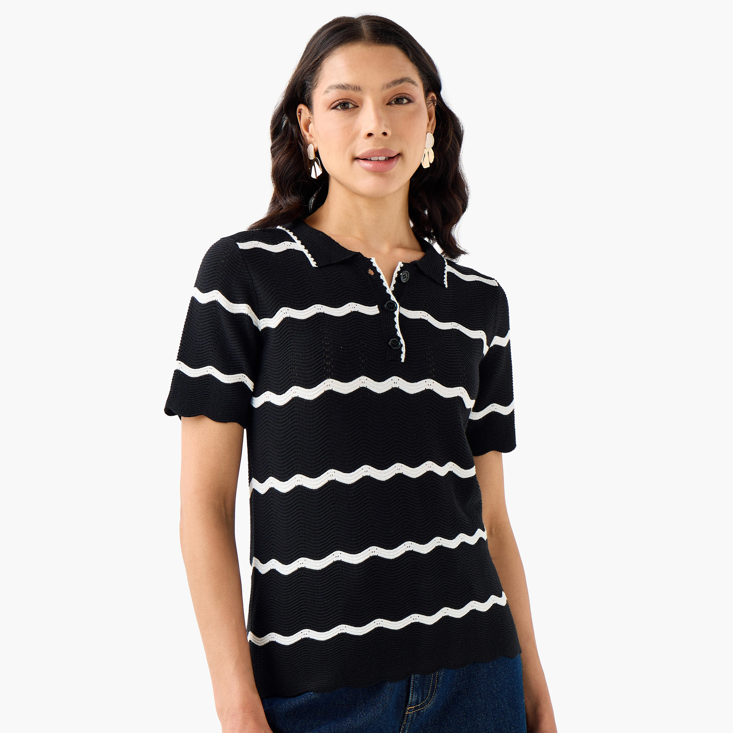 تيشيرت مخطط من تو إكستريمز-women-clothing-tshirts-image-5