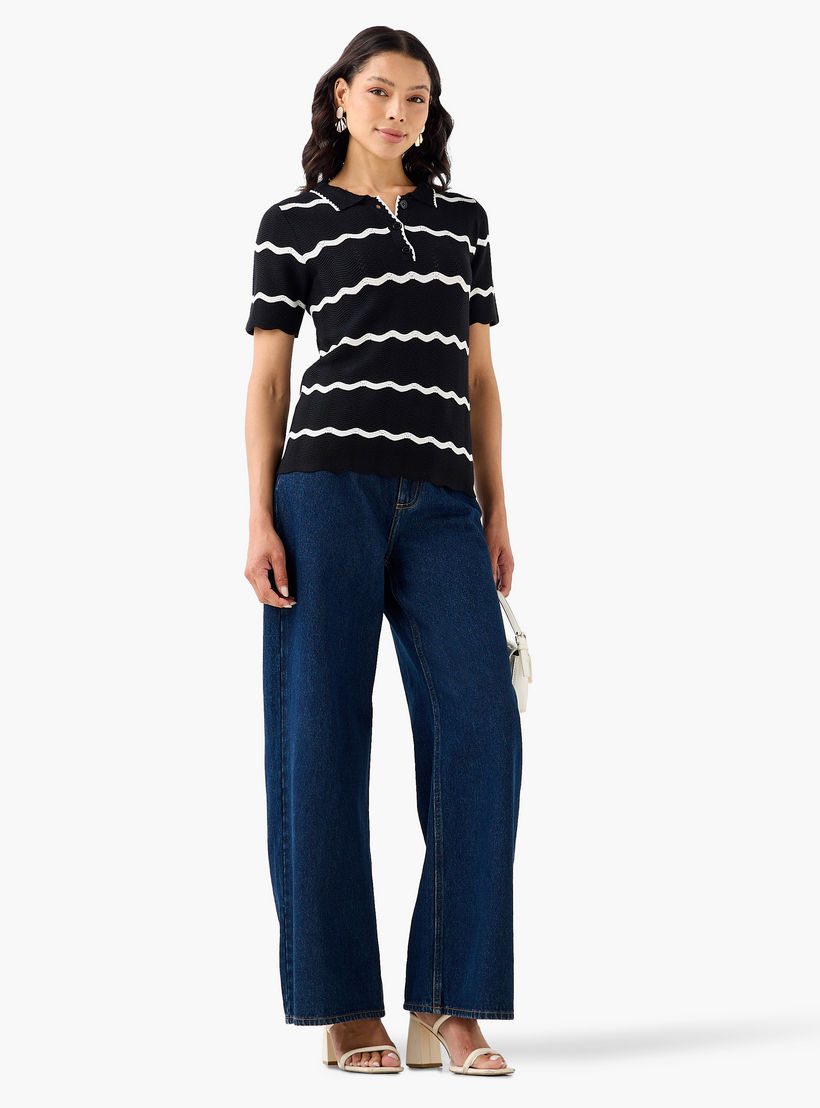 تيشيرت مخطط من تو إكستريمز-women-clothing-tshirts-image-4