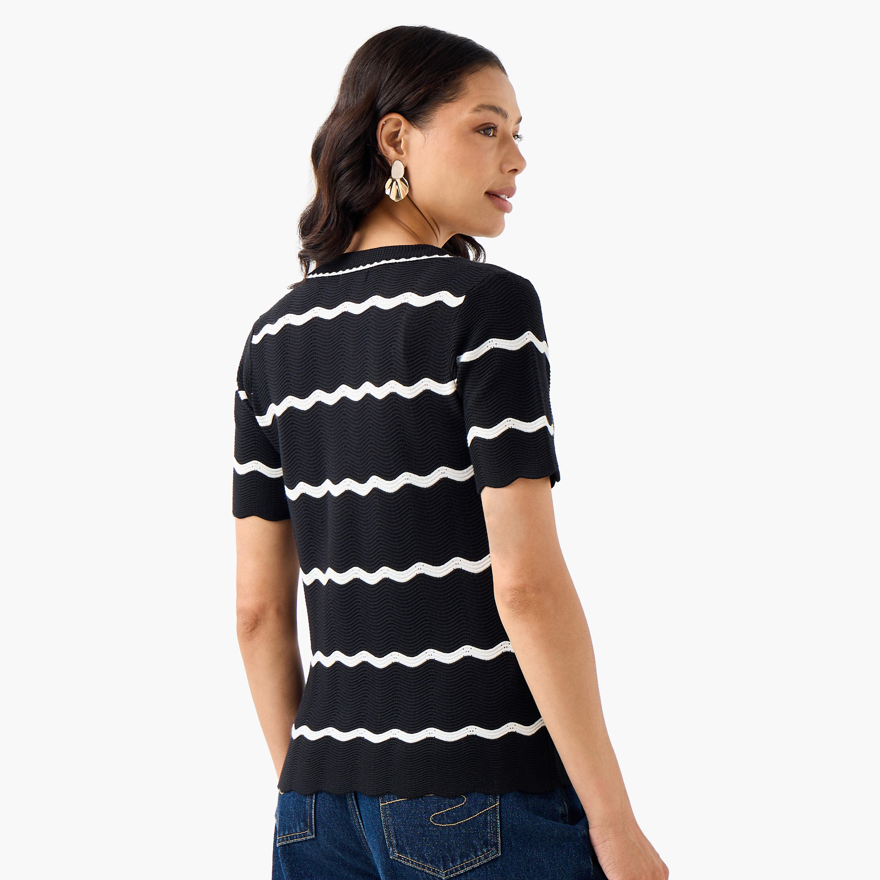 تيشيرت مخطط من تو إكستريمز-women-clothing-tshirts-image-3