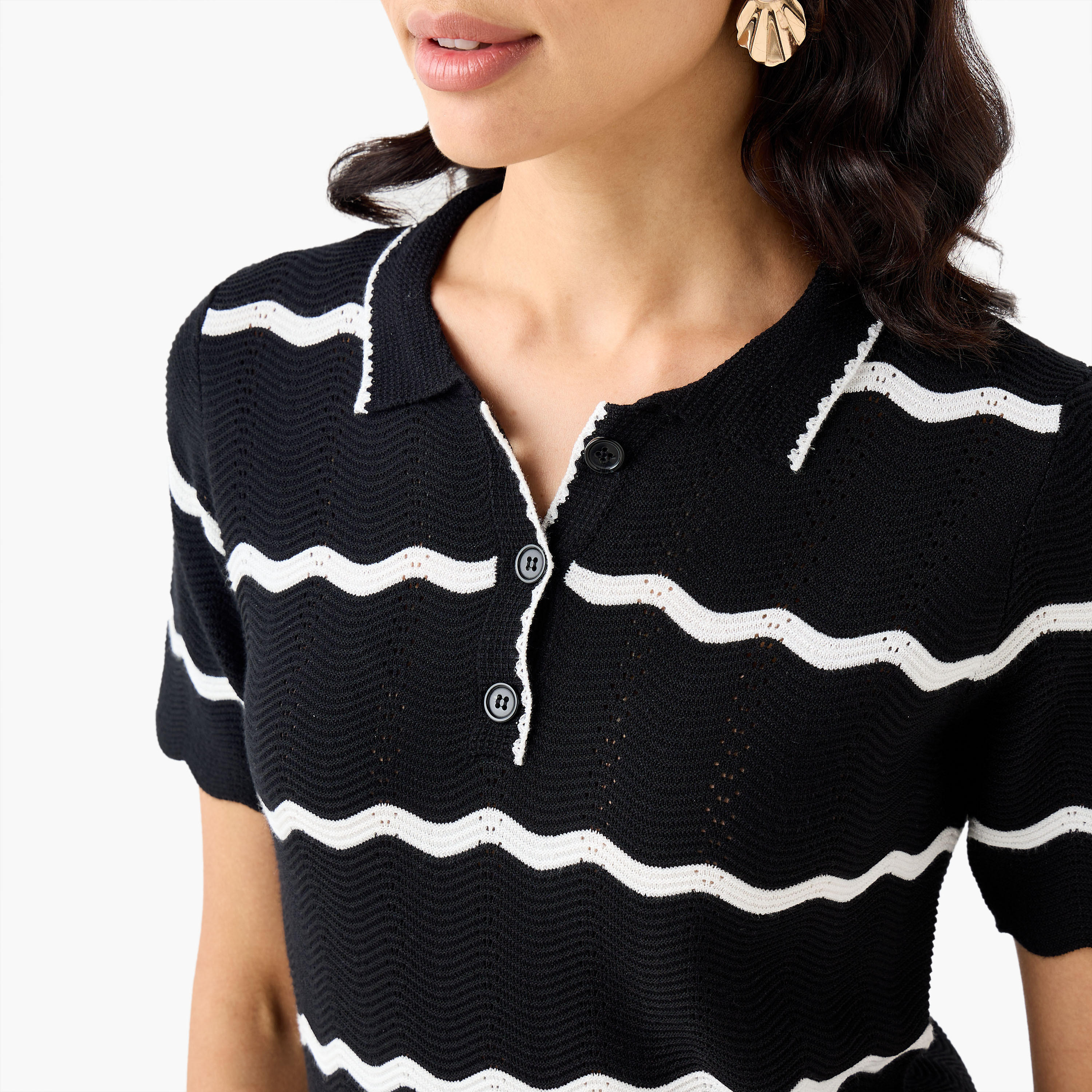 تيشيرت مخطط من تو إكستريمز-women-clothing-tshirts-image-1