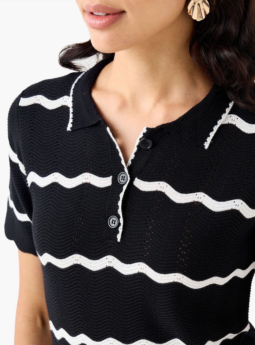 تيشيرت مخطط من تو إكستريمز-women-clothing-tshirts-image-1
