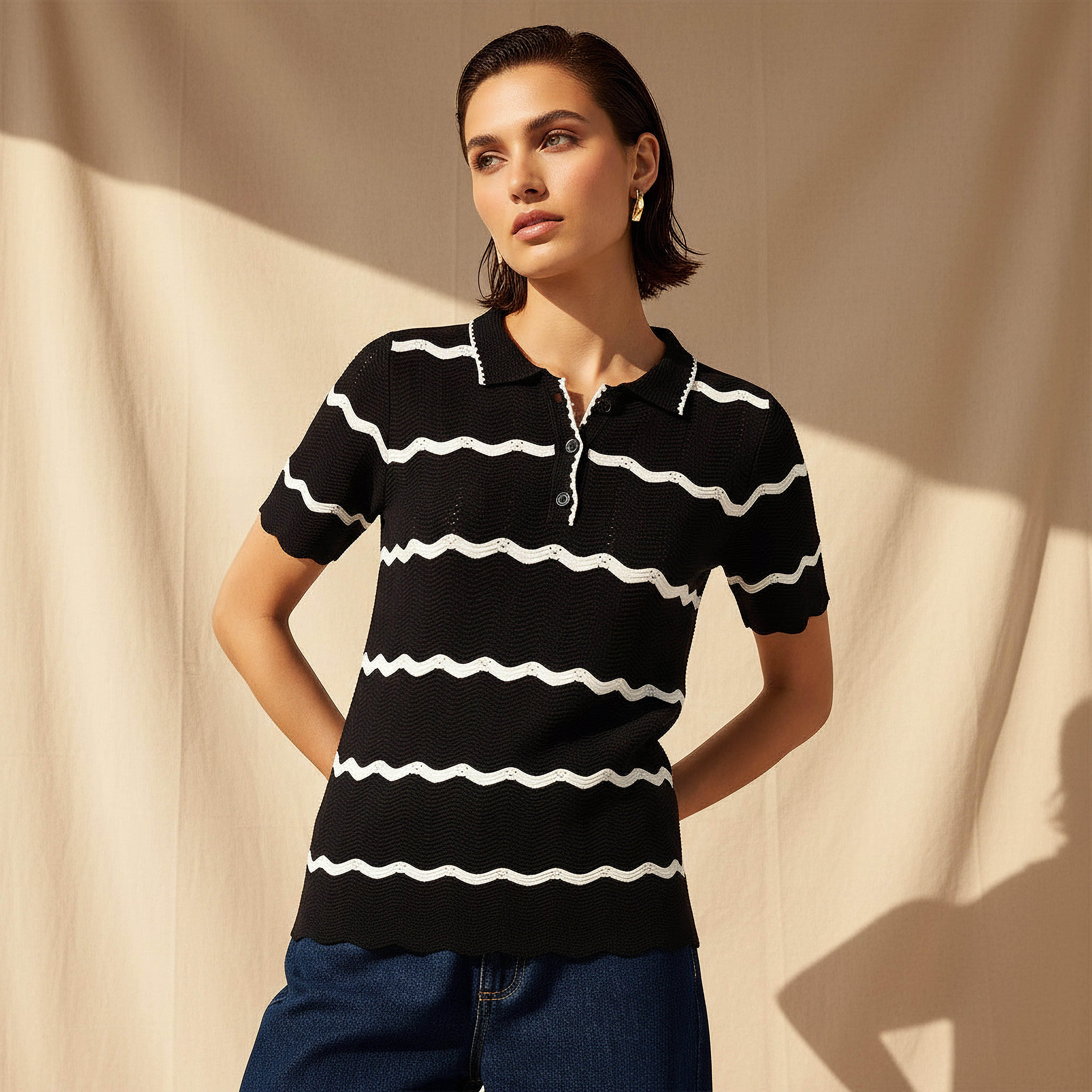 تيشيرت مخطط من تو إكستريمز-women-clothing-tshirts-image-6