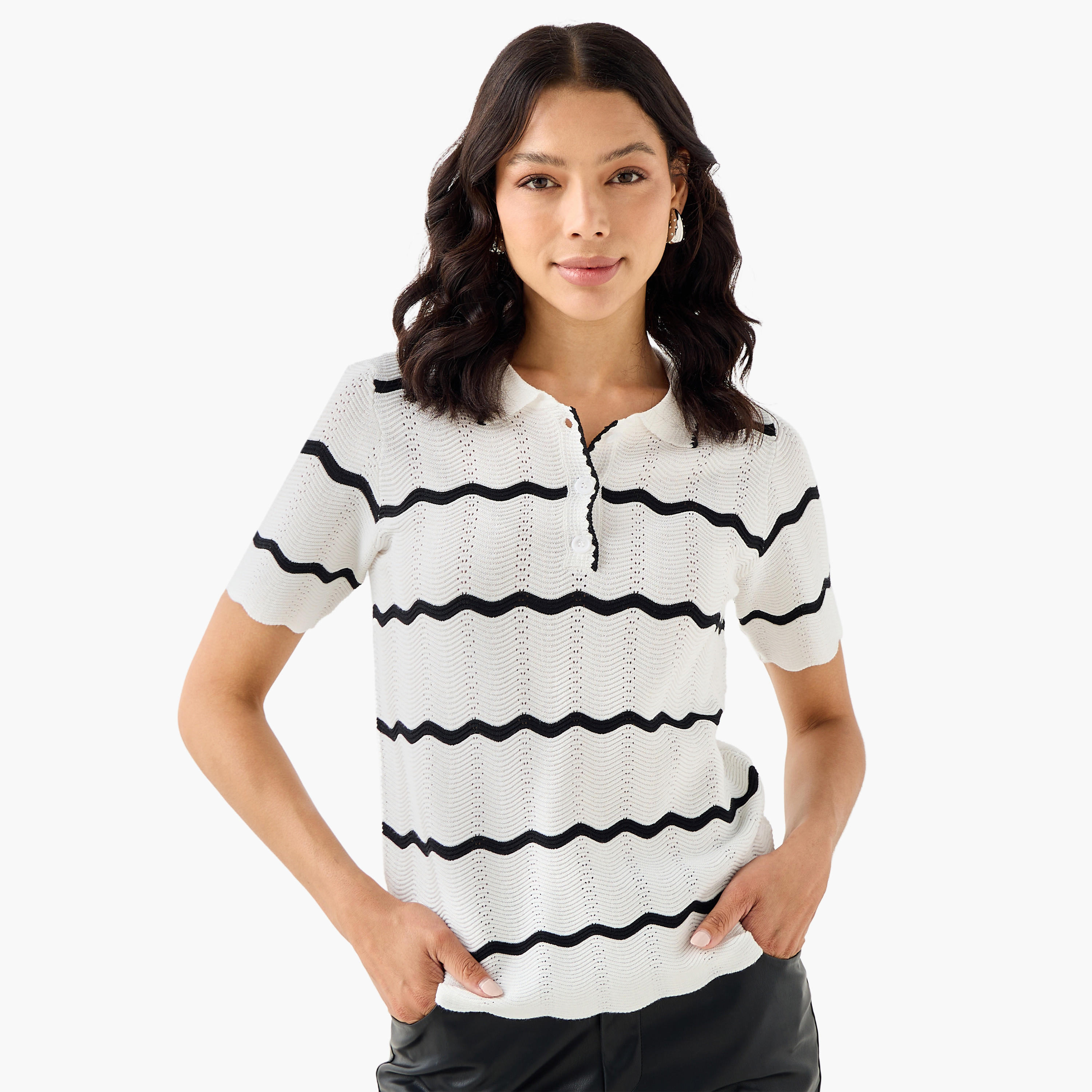 تيشيرت مخطط من تو إكستريمز-women-clothing-tshirts-image-3