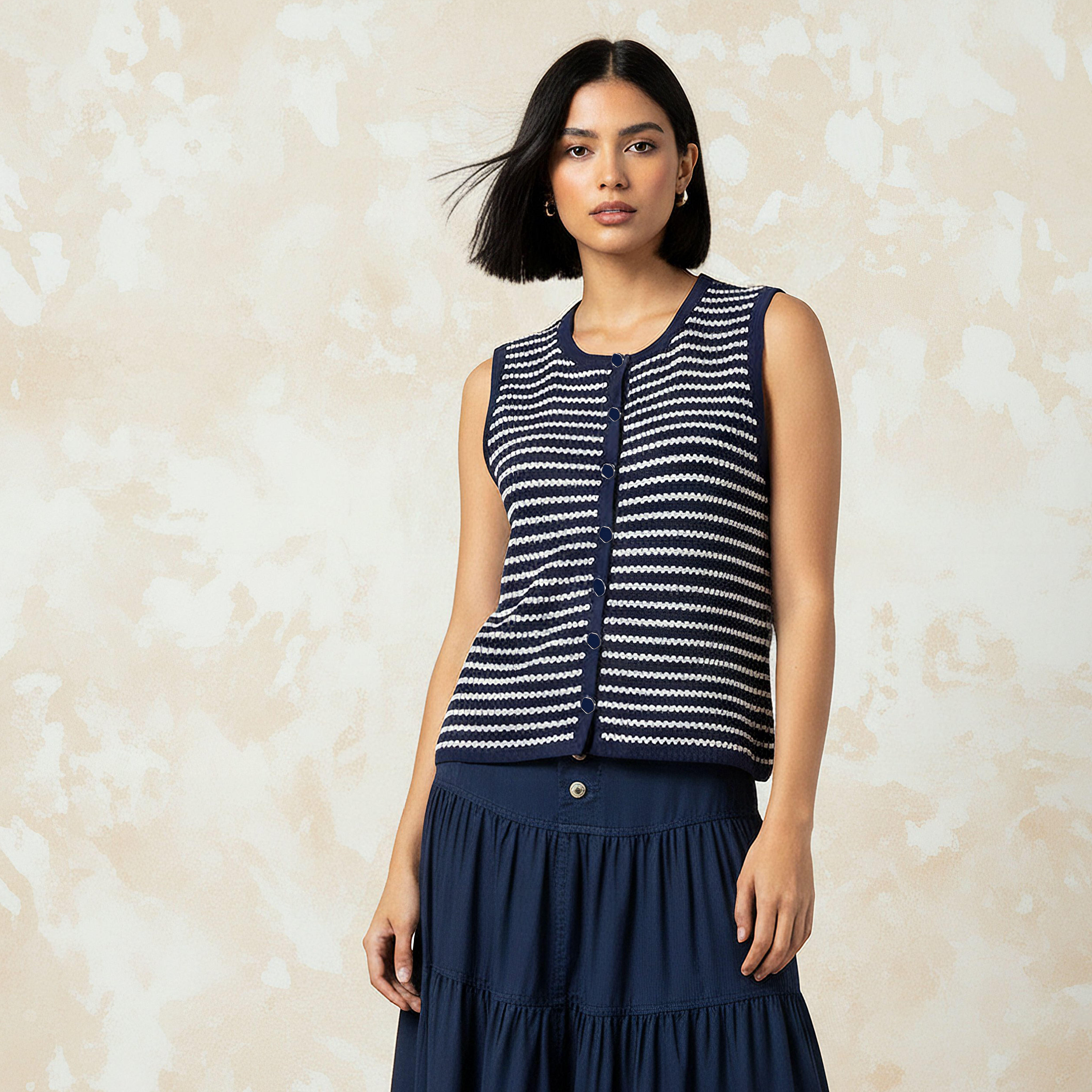 بلوزة بقصّة عادية مخططة من تو إكستريمز-women-clothing-shirtsandblouses-blouses-image-5