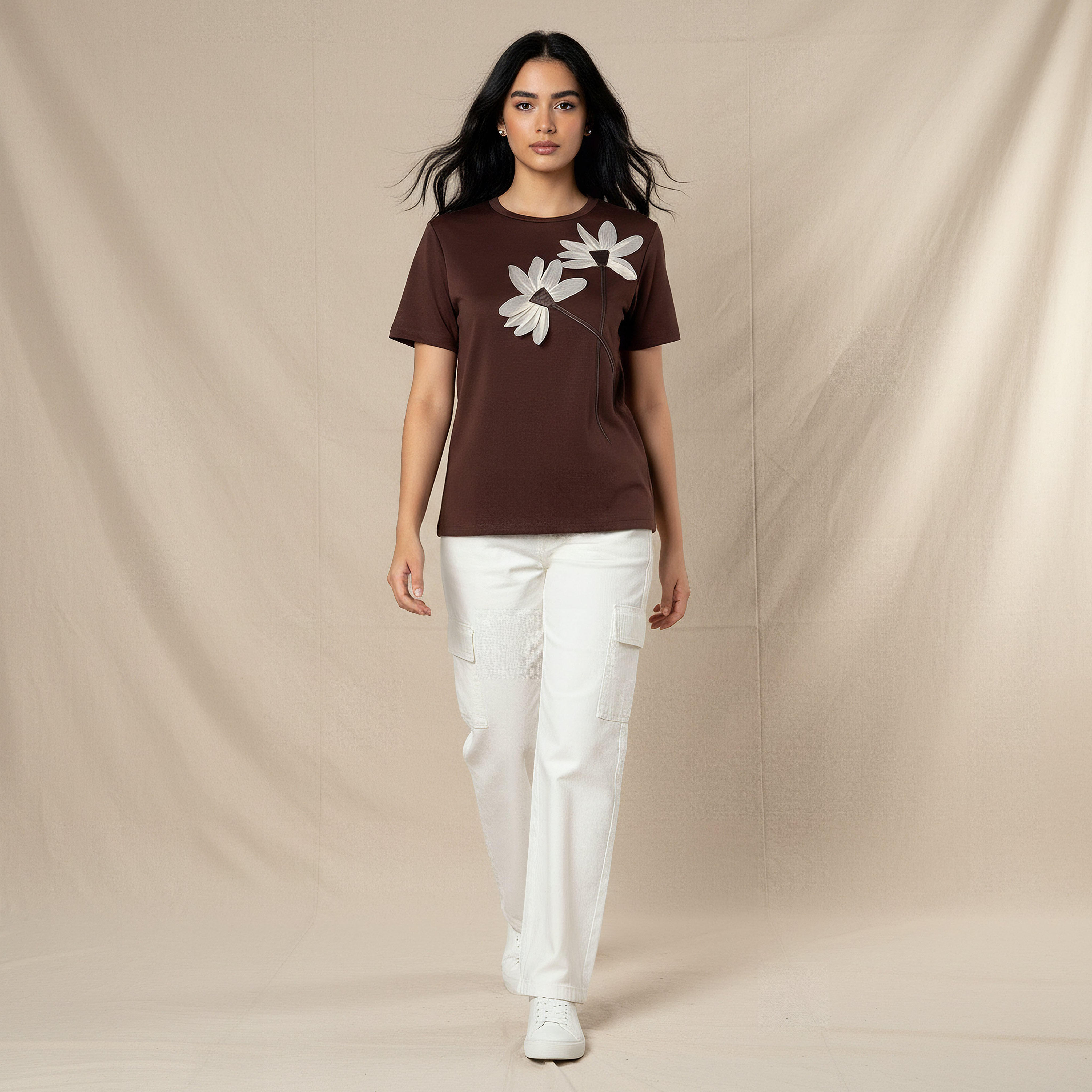 2Xtremz T-shirt with Floral Applique-women-clothing-tshirts-image-2