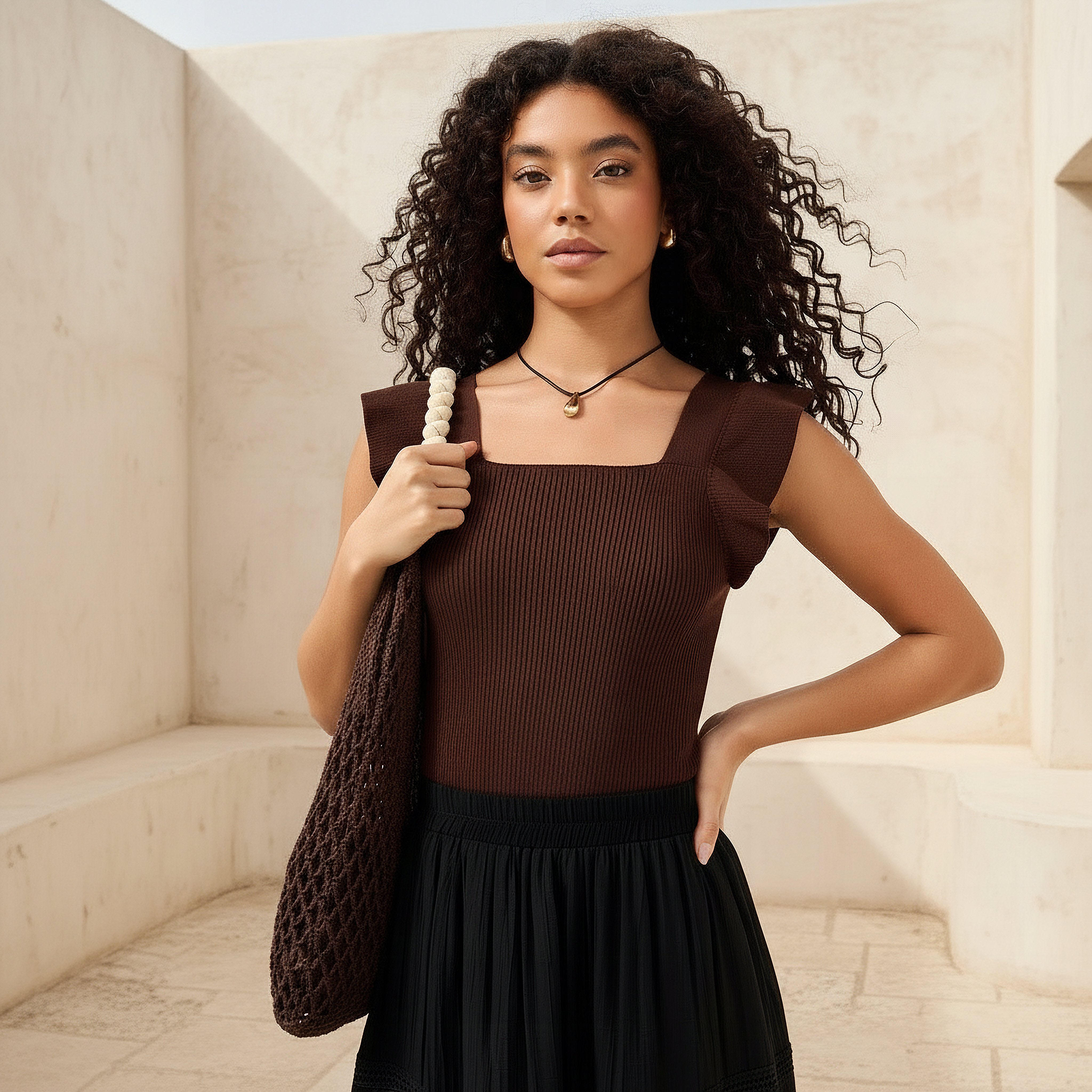 2Xtremz Sleeveless Top with Ribbed Ruffle Detail-women-clothing-shirtsandblouses-blouses-image-1
